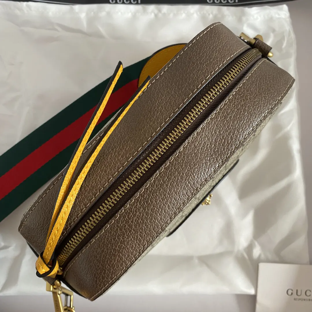 Gucci GG Supreme Ophidia 老花链条包 日常搭配