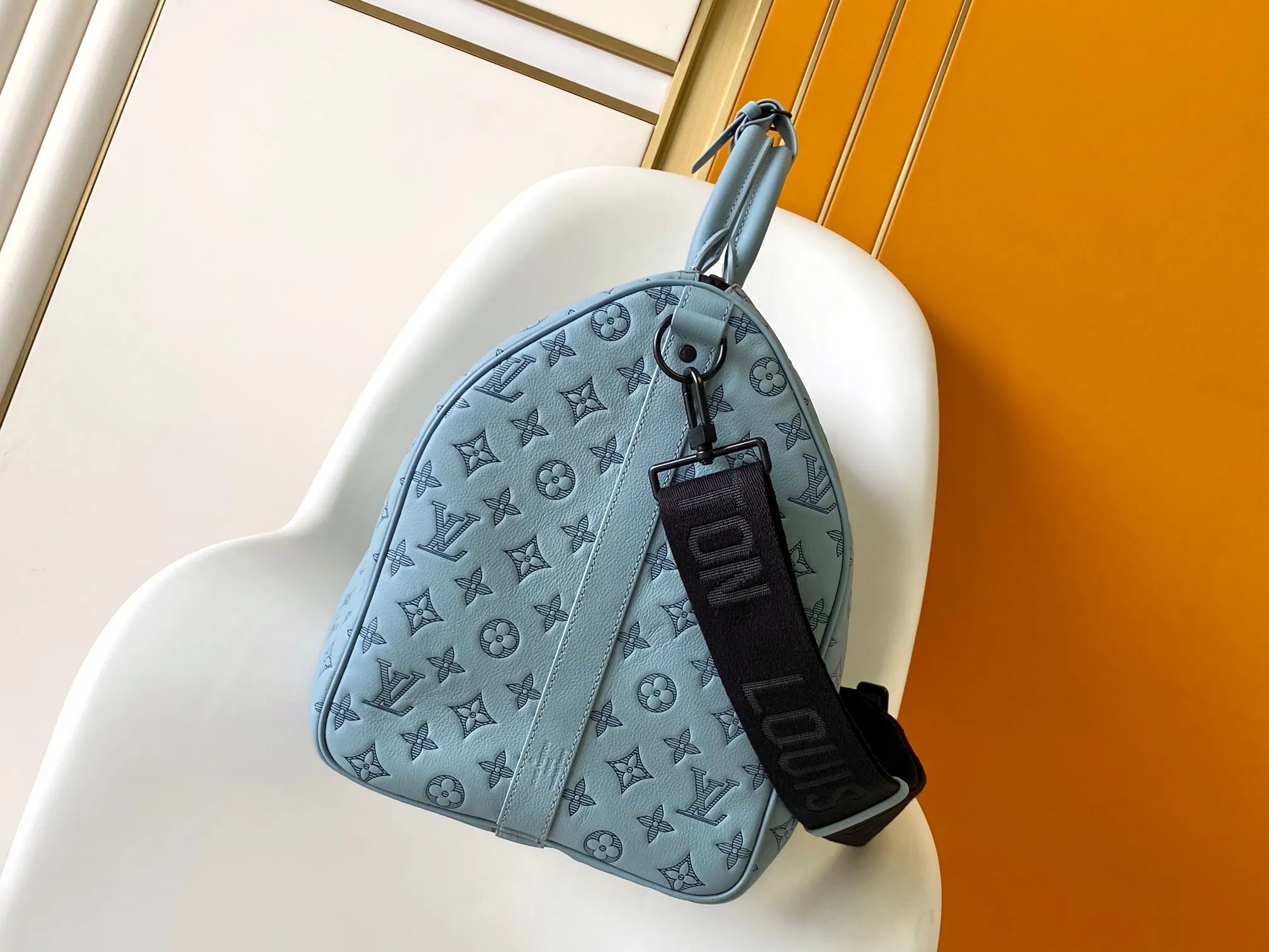 Keepall 黑色 蓝色 小牛皮 旅行包 大容量旅行款