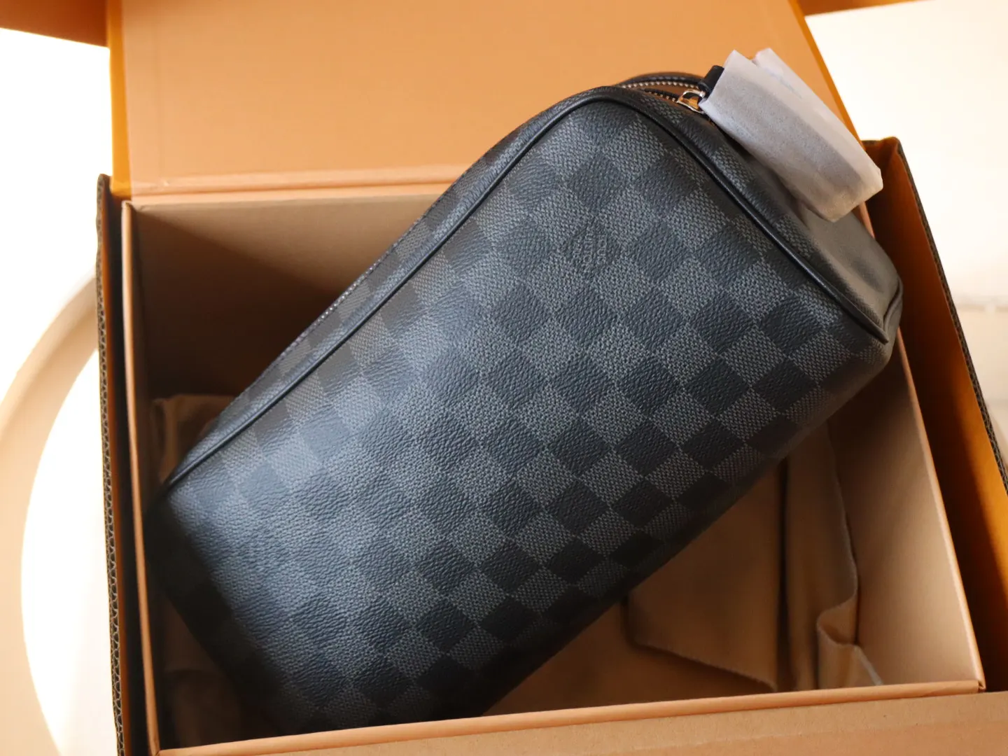 Monogram Cosmetic Pouch Leather