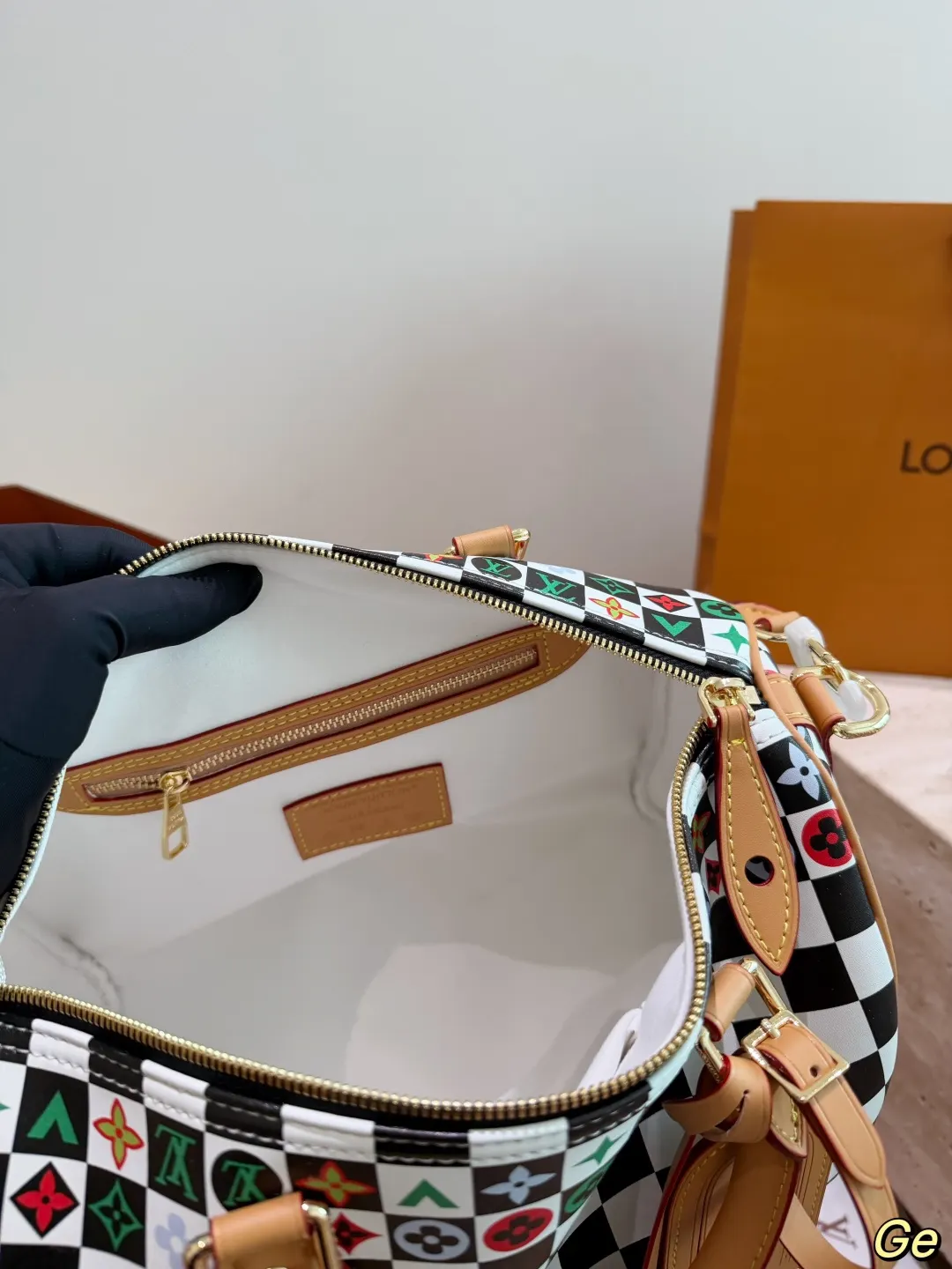 Louis Vuitton Black White Tote Bag