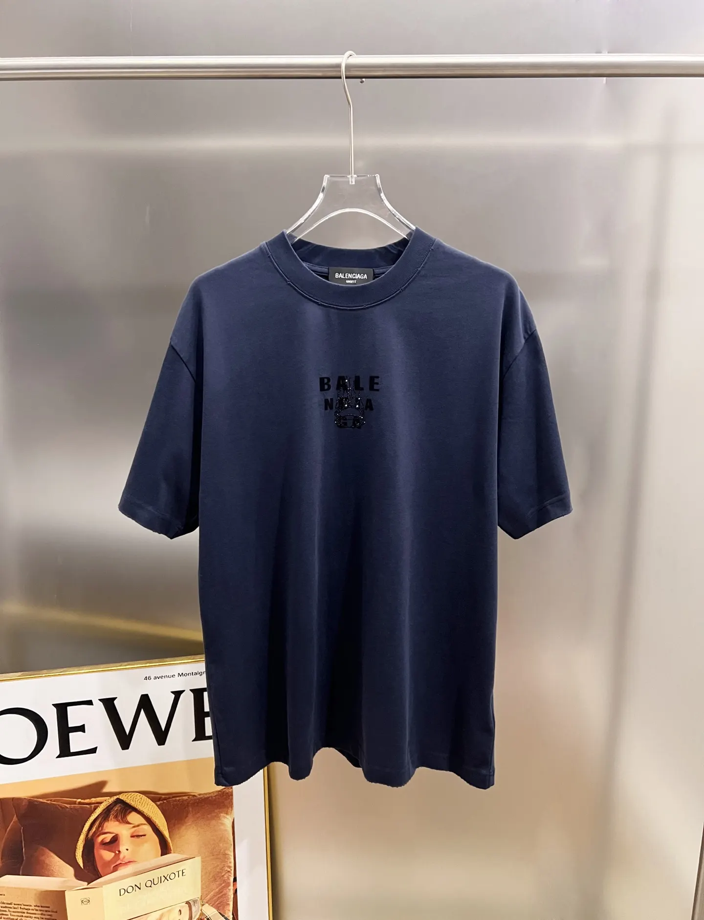 Balenciaga 黑色 Logo 短袖T恤 宽松休閒