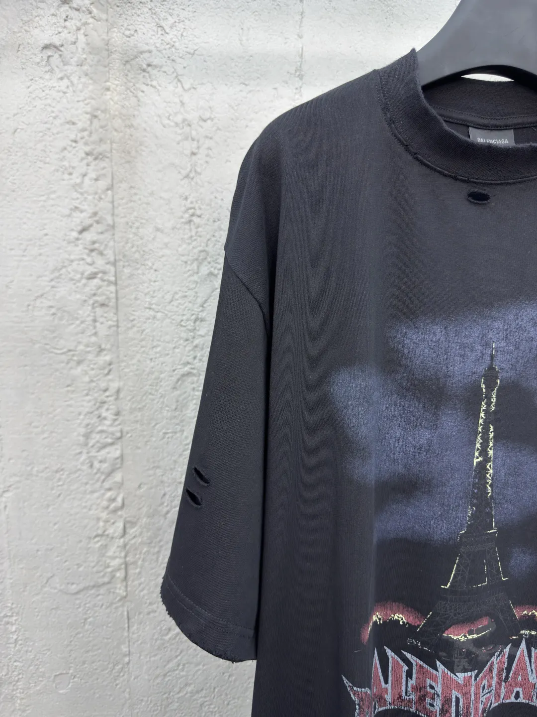 Balenciaga Black Logo Short Sleeve T-Shirt Street