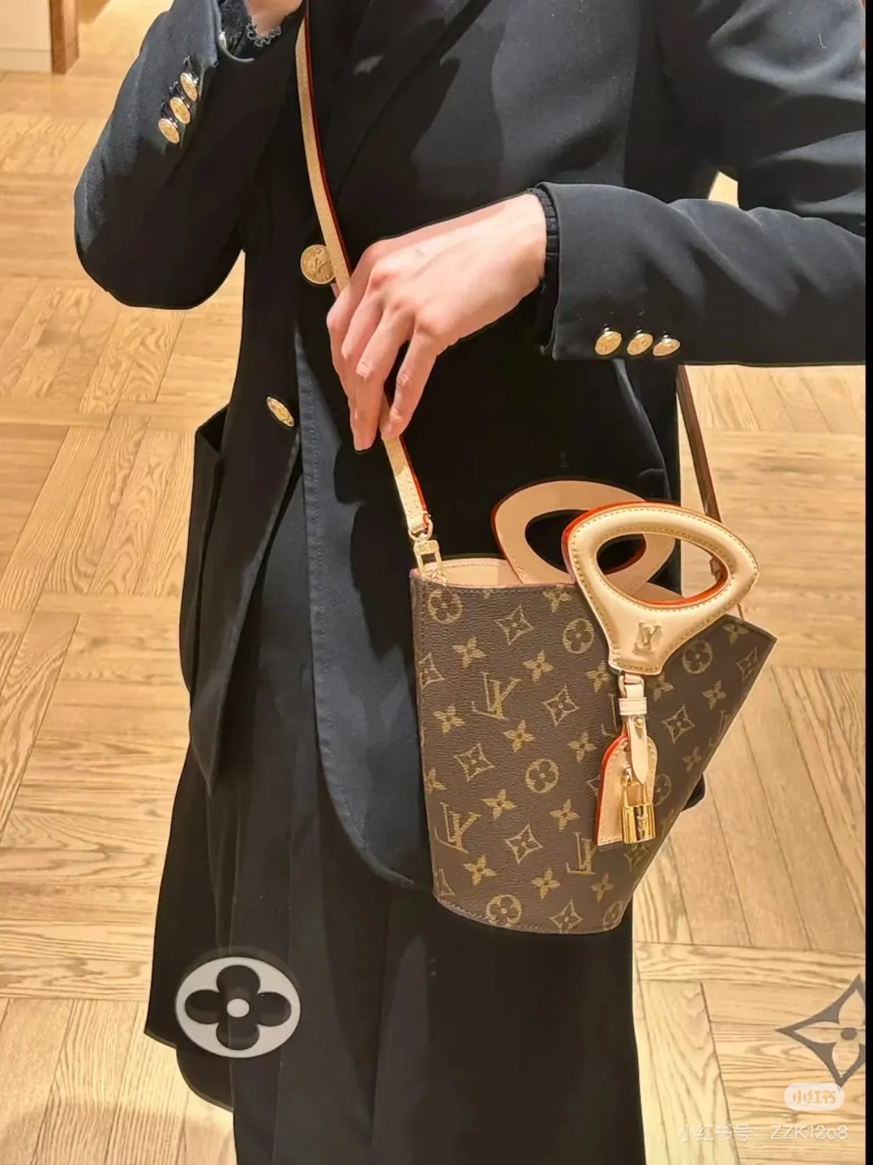 LV 老花 帆布 RIVAGE BB 手袋 水桶包 休闲水桶款