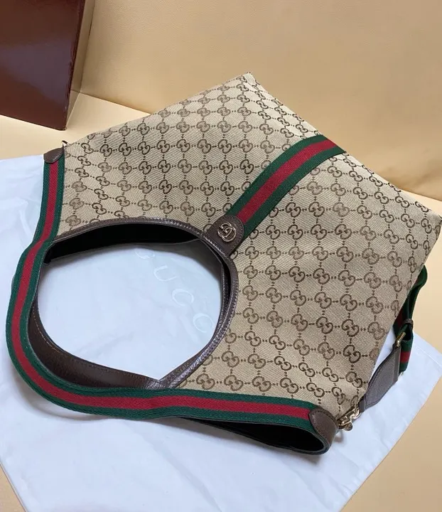 Gucci 帆布 Giglio托特包 ▫ 中号 ▫ 尺 大容量托特款