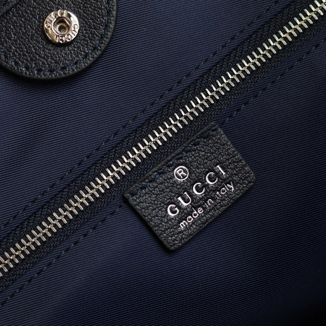 Gucci 蓝色 深蓝 尼龙 托特包 大容量托特款
