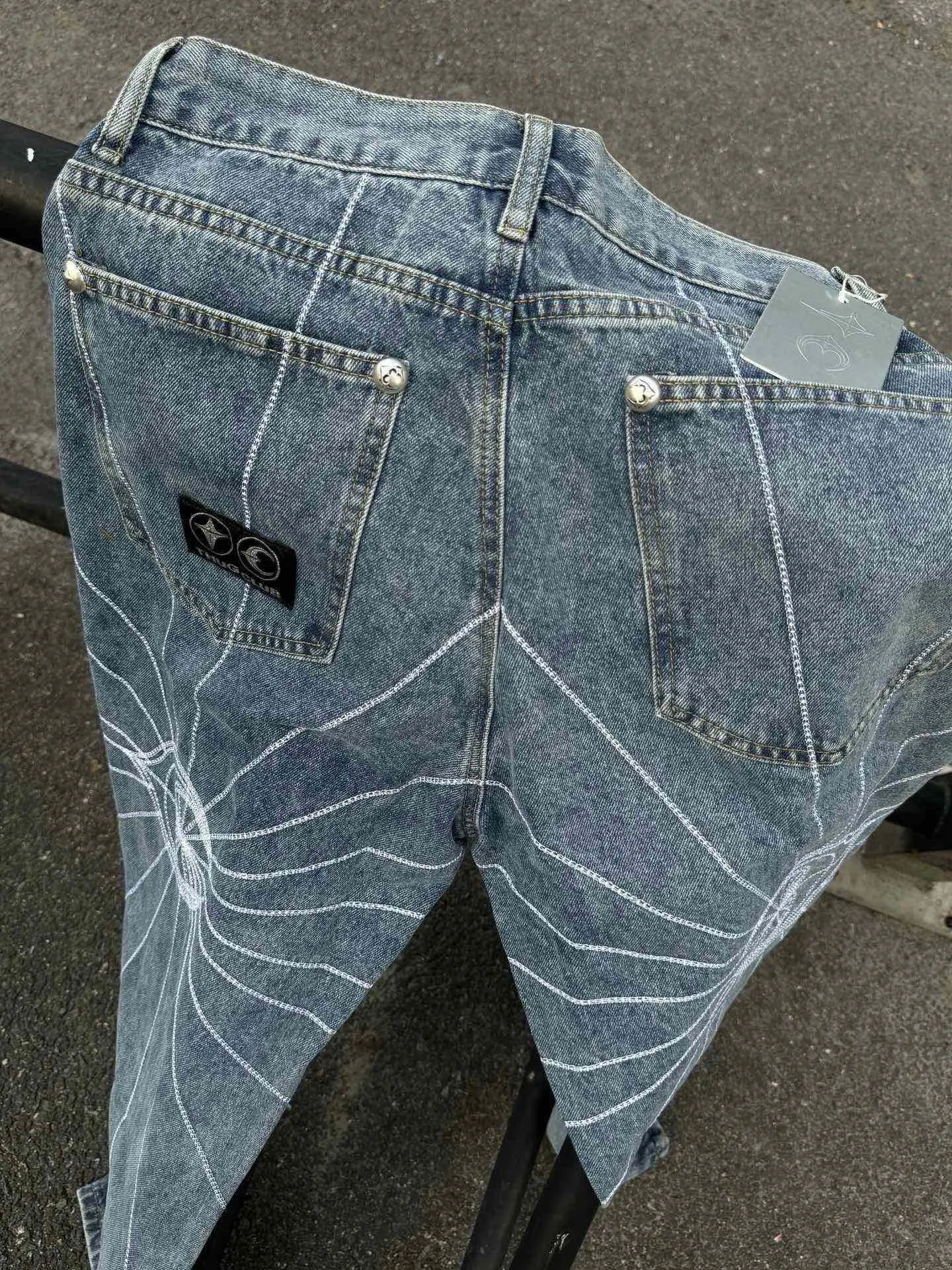 Chrome Hearts 24FW 蓝色 刺绣 水洗 长裤 宽松休闲款 款2