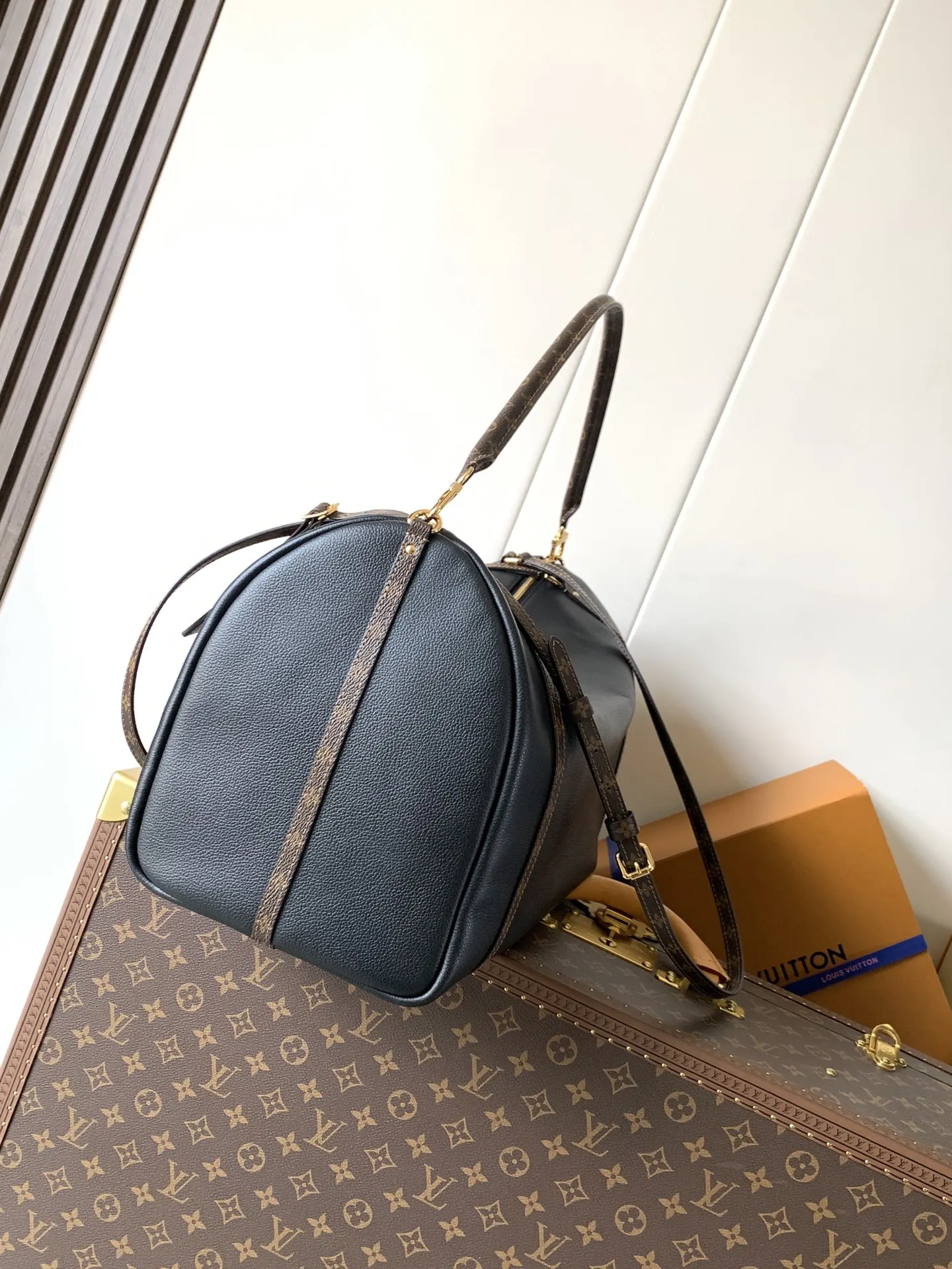 Black Fashion Item Travel Leather