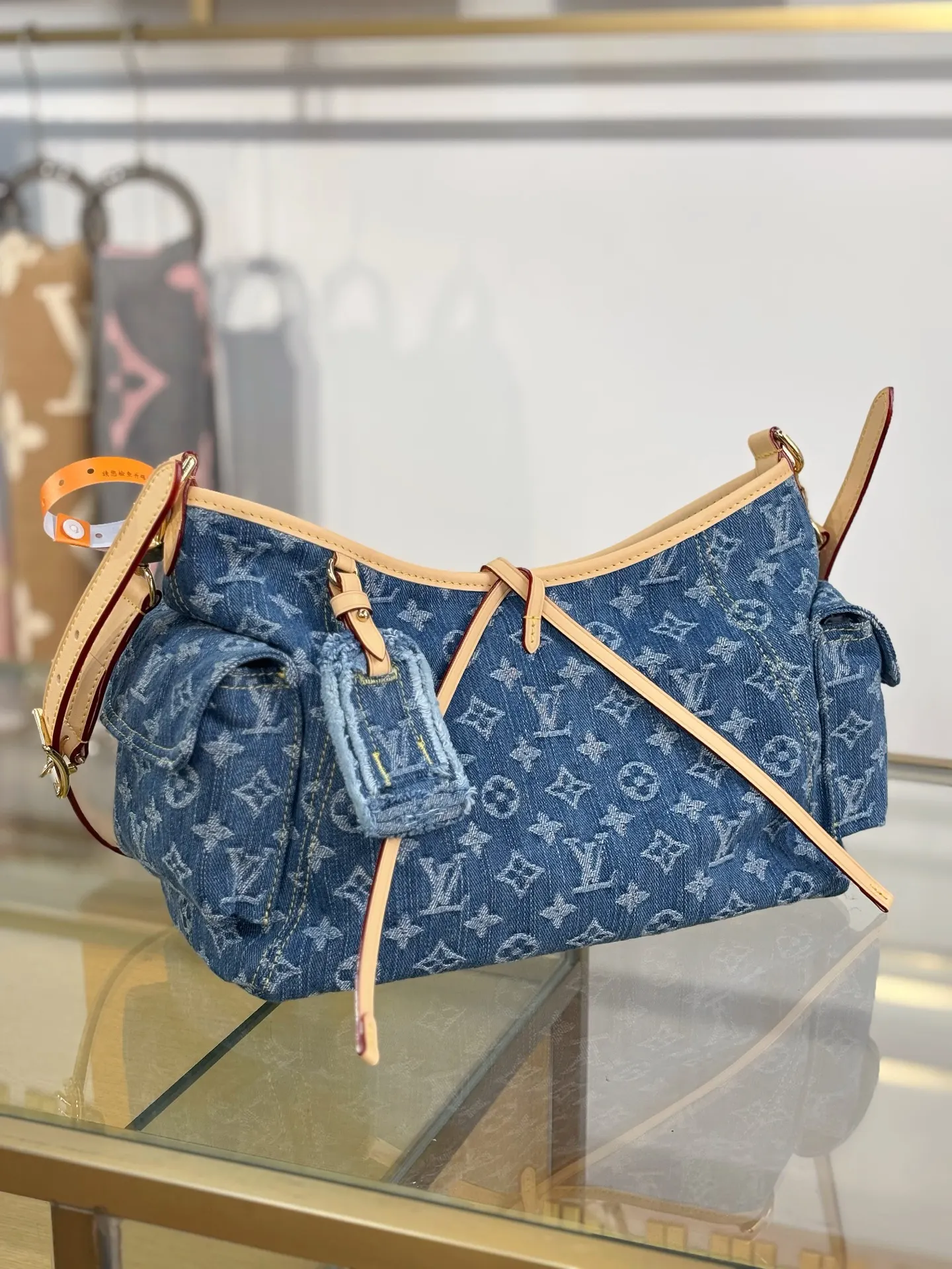 CarryAll 藍色 CARG 腋下包 復古腋下背款