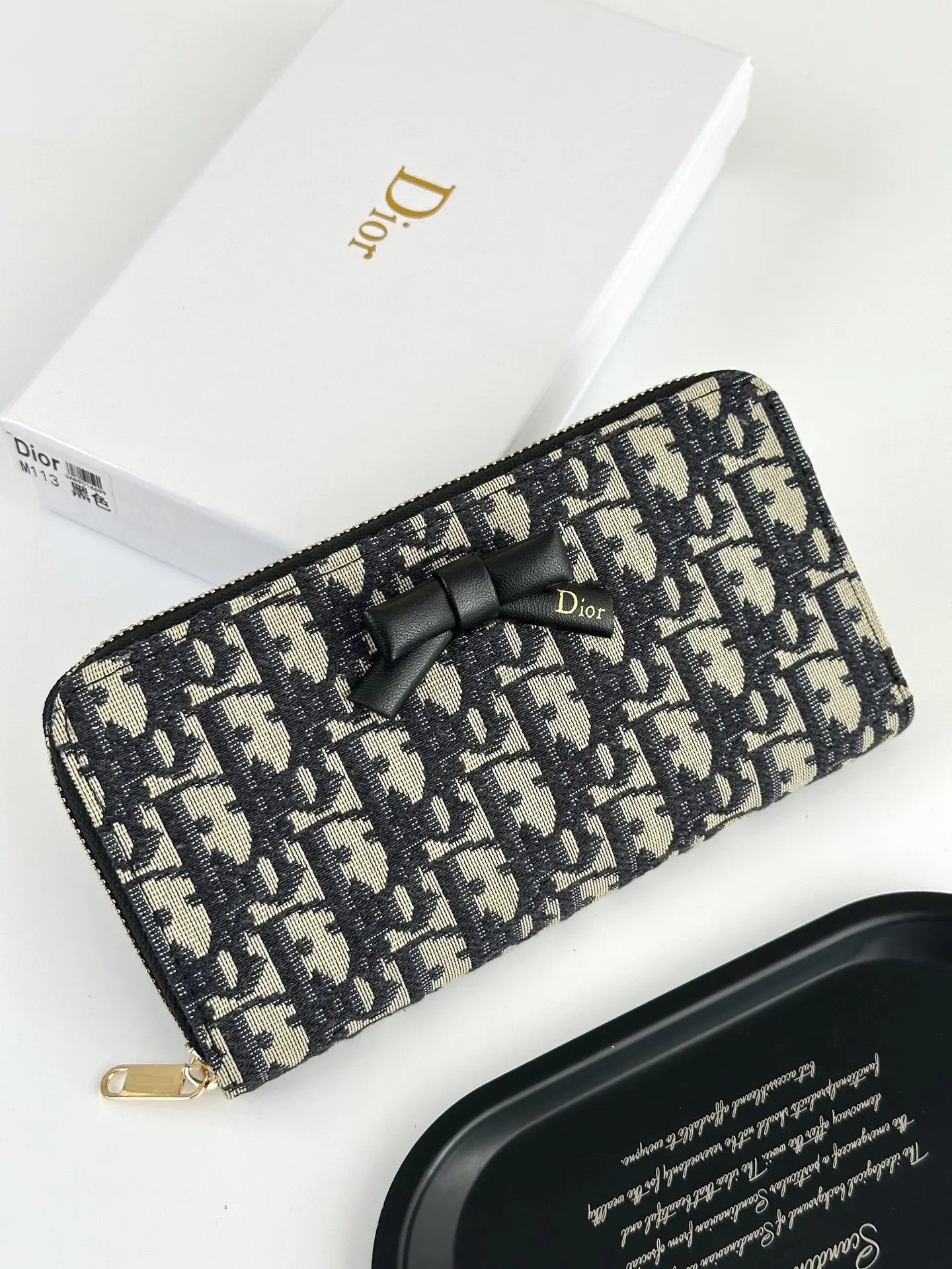Dior Oblique Black Leather Wallet Image 5 Dior Oblique Black Leather Wallet Image 5