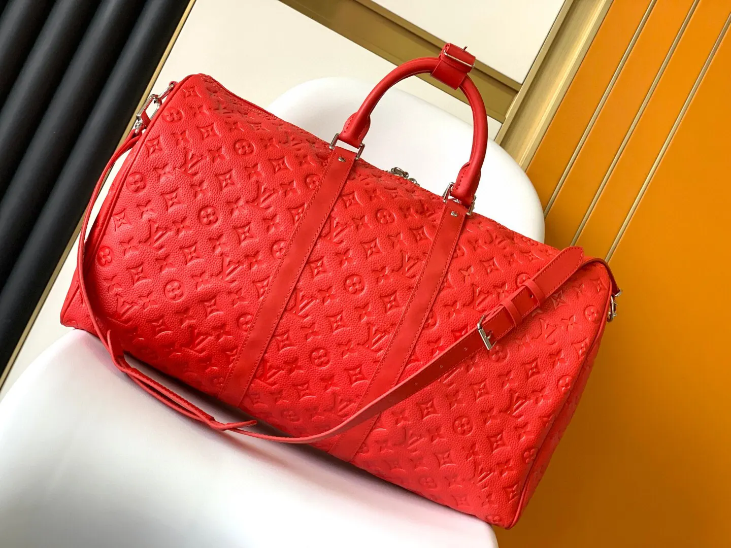 Keepall 紅色 黃色 Mo旅行袋 大容量旅行款