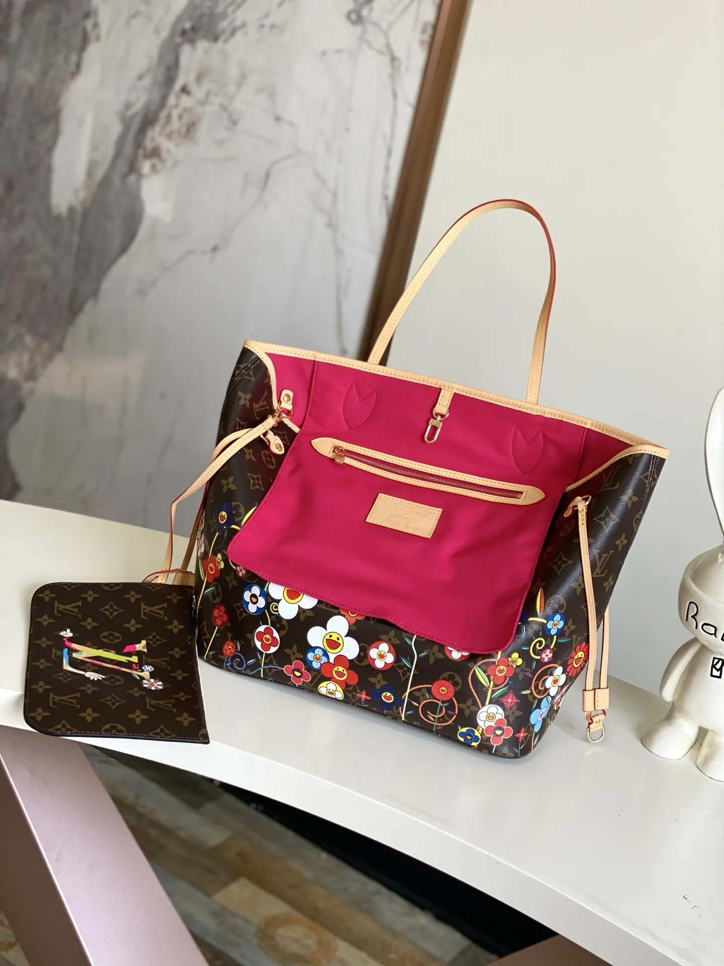 LV Neverfull 牛皮 收納包 旅行收納款