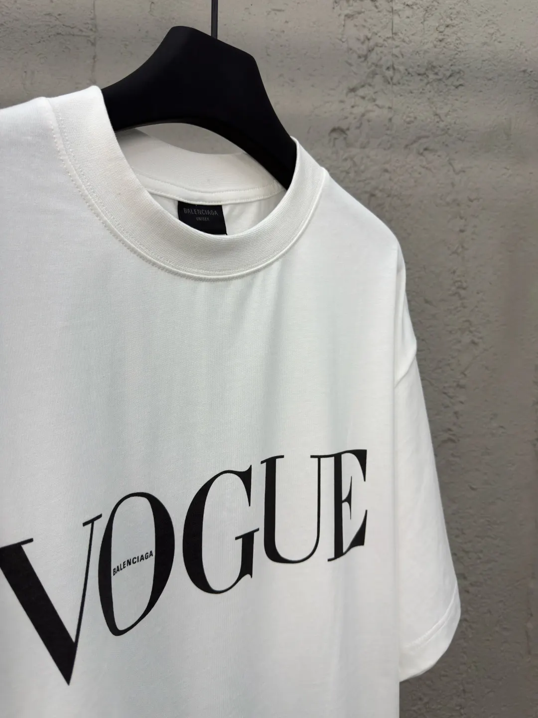 Balenciaga VOGUE 字母印花圓領短袖T恤 白色