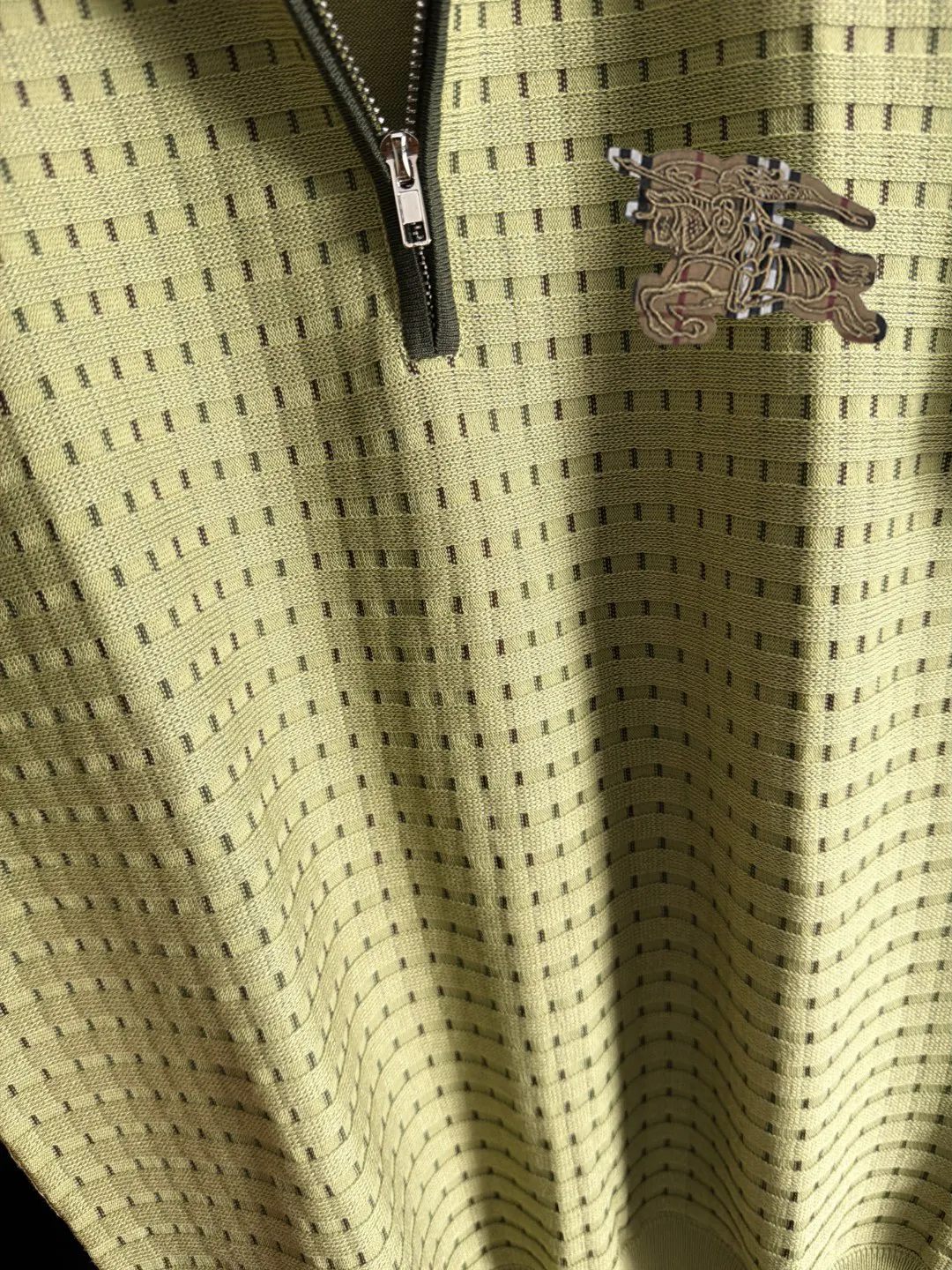 Burberry Embroidery Cotton Knitwear Textured Knit Image 6 Burberry Embroidery Cotton Knitwear Textured Knit Image 6