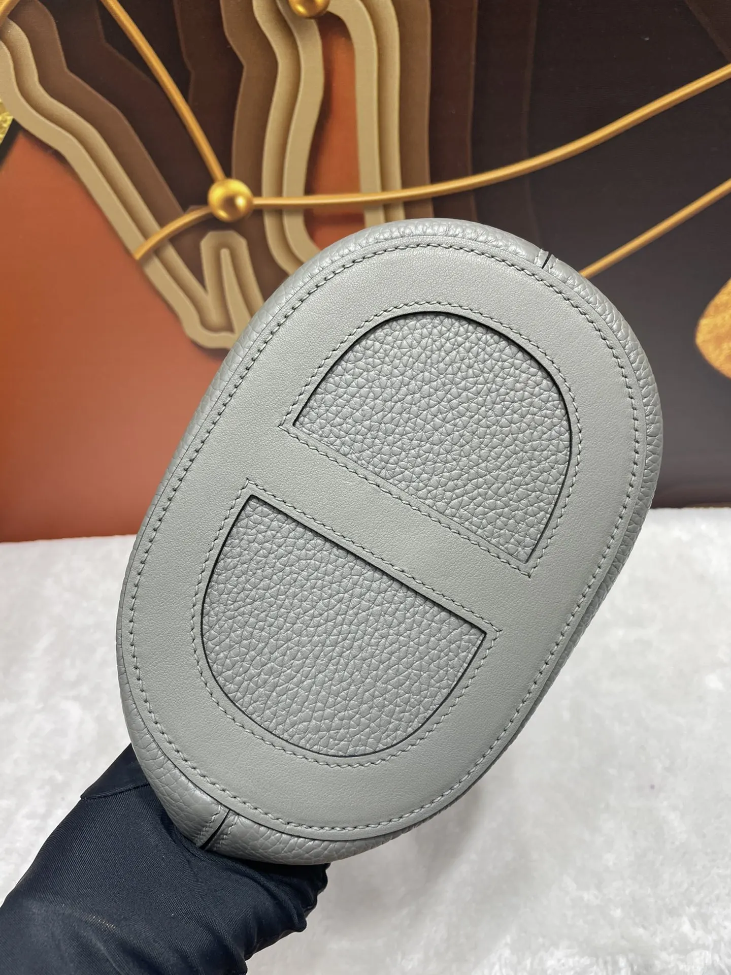 Hermès 积雨云灰迷你手提包