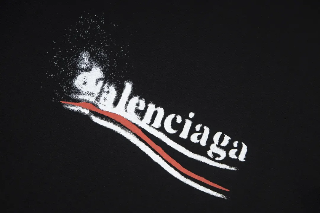 Balenciaga 黑色 短袖T恤 宽松休闲