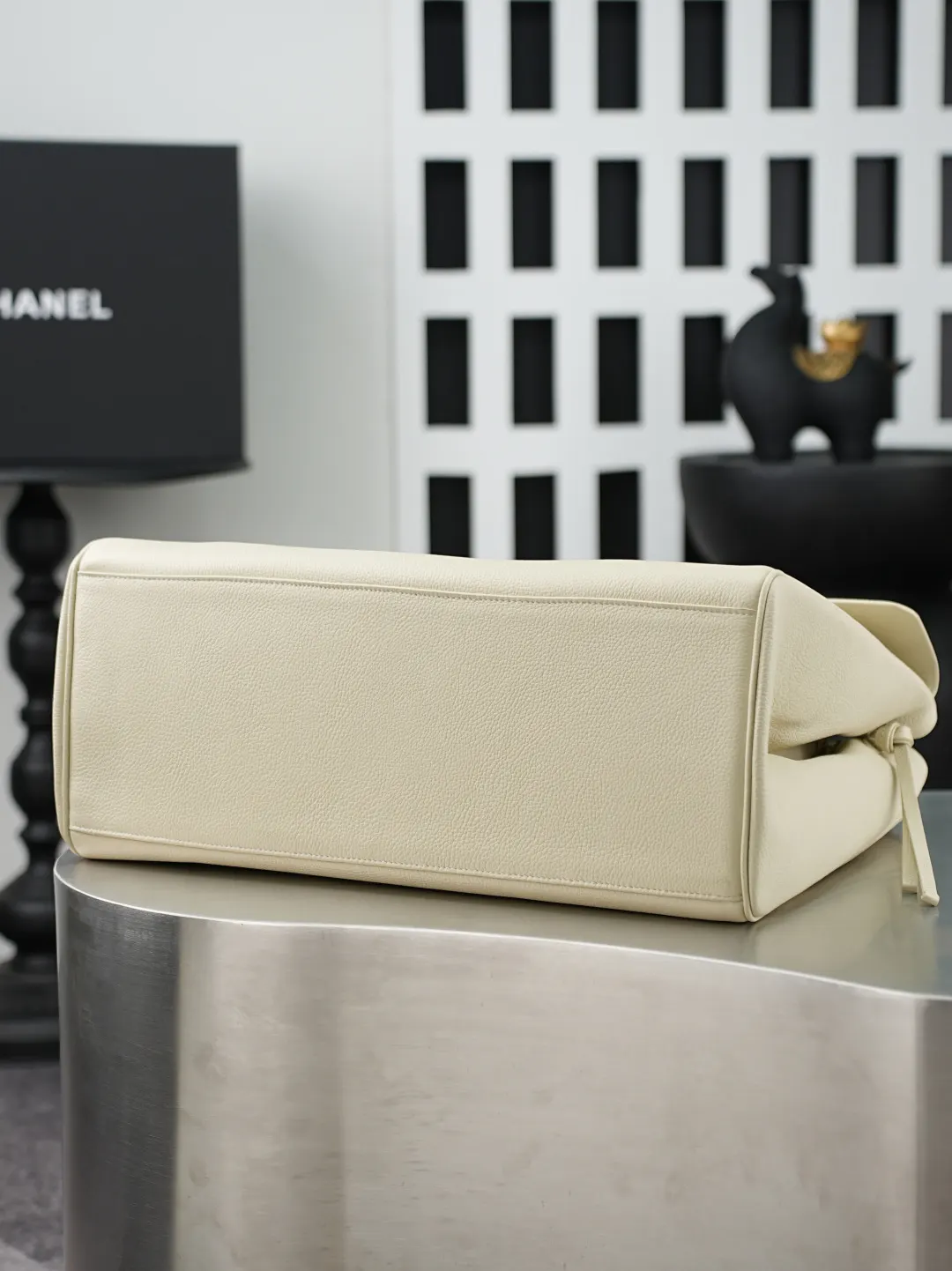 CHANEL 白色 米白 牛皮 托特包 大容量托特款