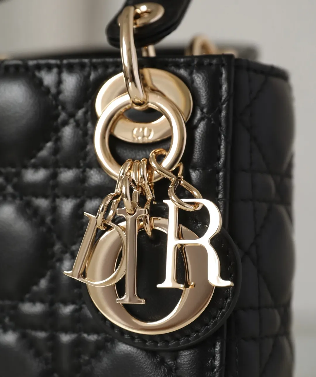 Dior Lady Dior Lady Black Sheepskin Handbag Handheld Crossbody Image 5 Dior Lady Dior Lady Black Sheepskin Handbag Handheld Crossbody Image 5