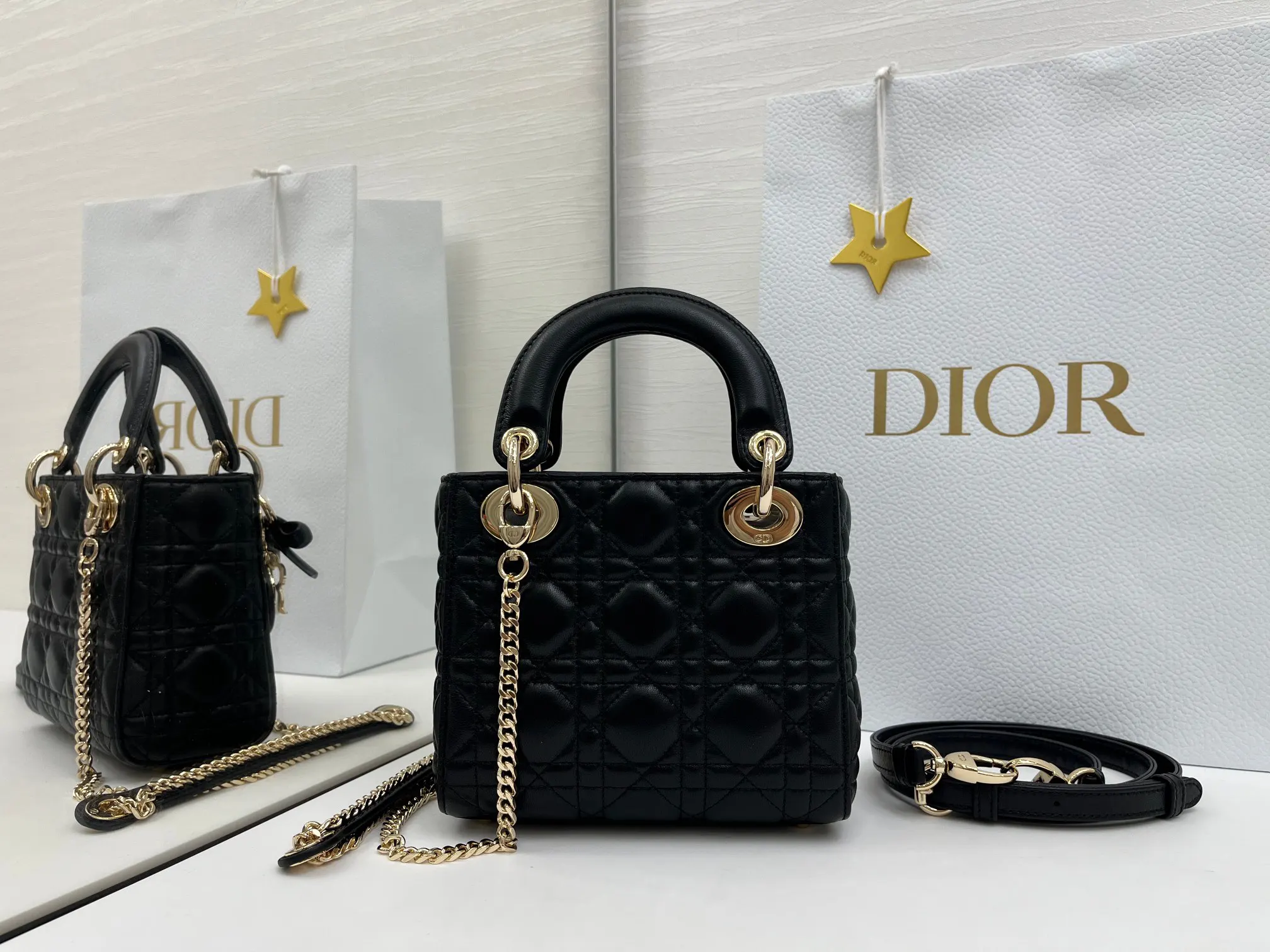 Dior Lady Dior Lady Chain Bag Handheld Crossbody