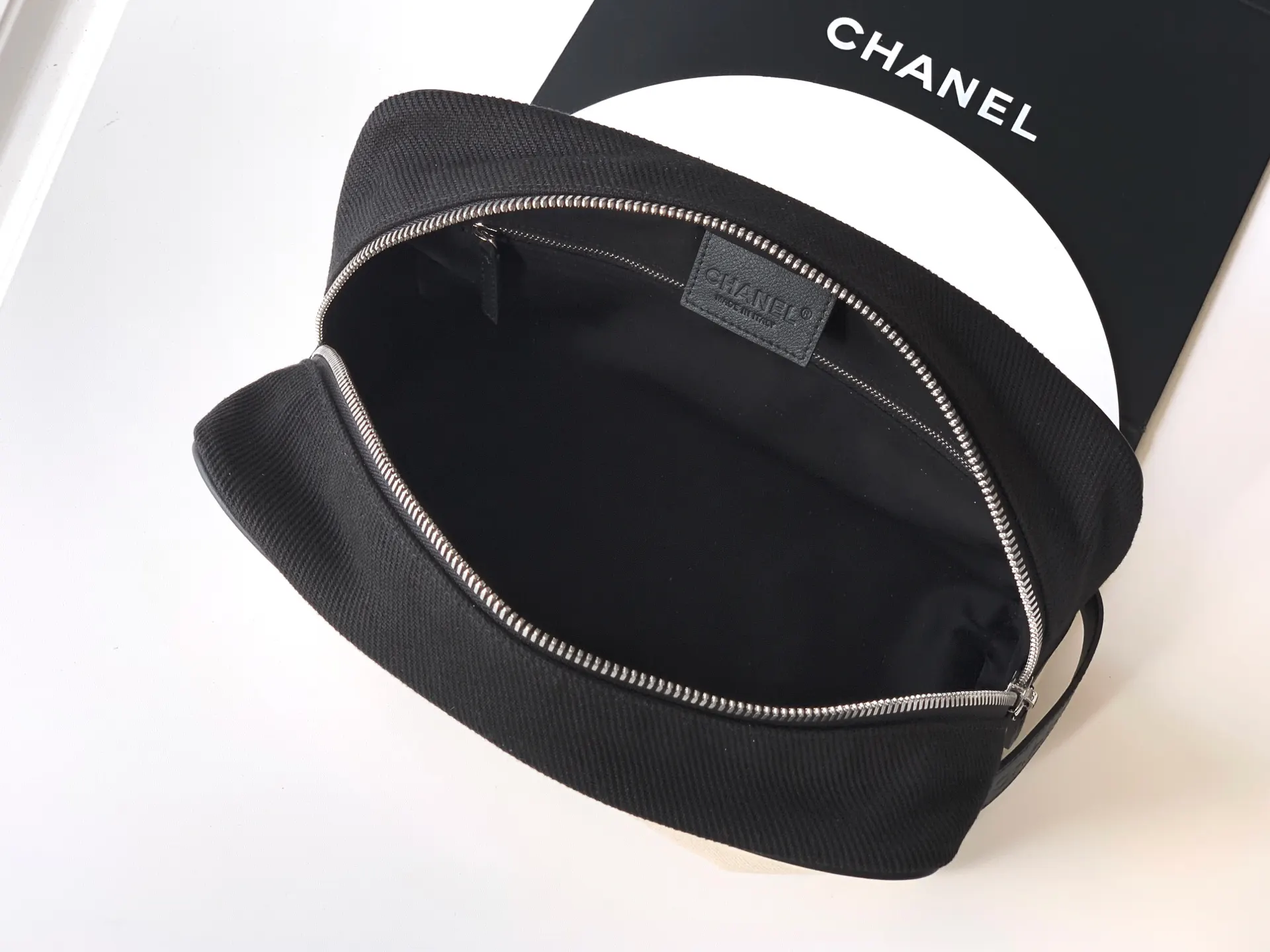 CHANEL 黑色 杏色 帆布 腋下包 復古腋下背款