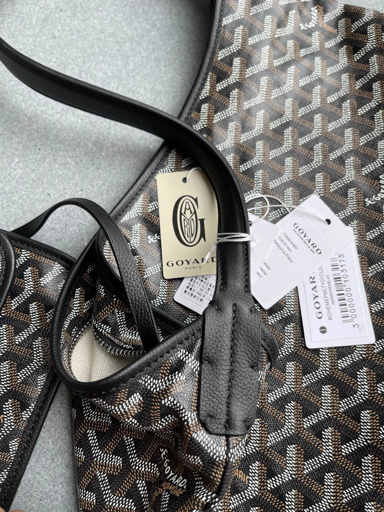 Goyard Hobo 黑色 棕色 小牛皮 腋下包 复古腋下背款