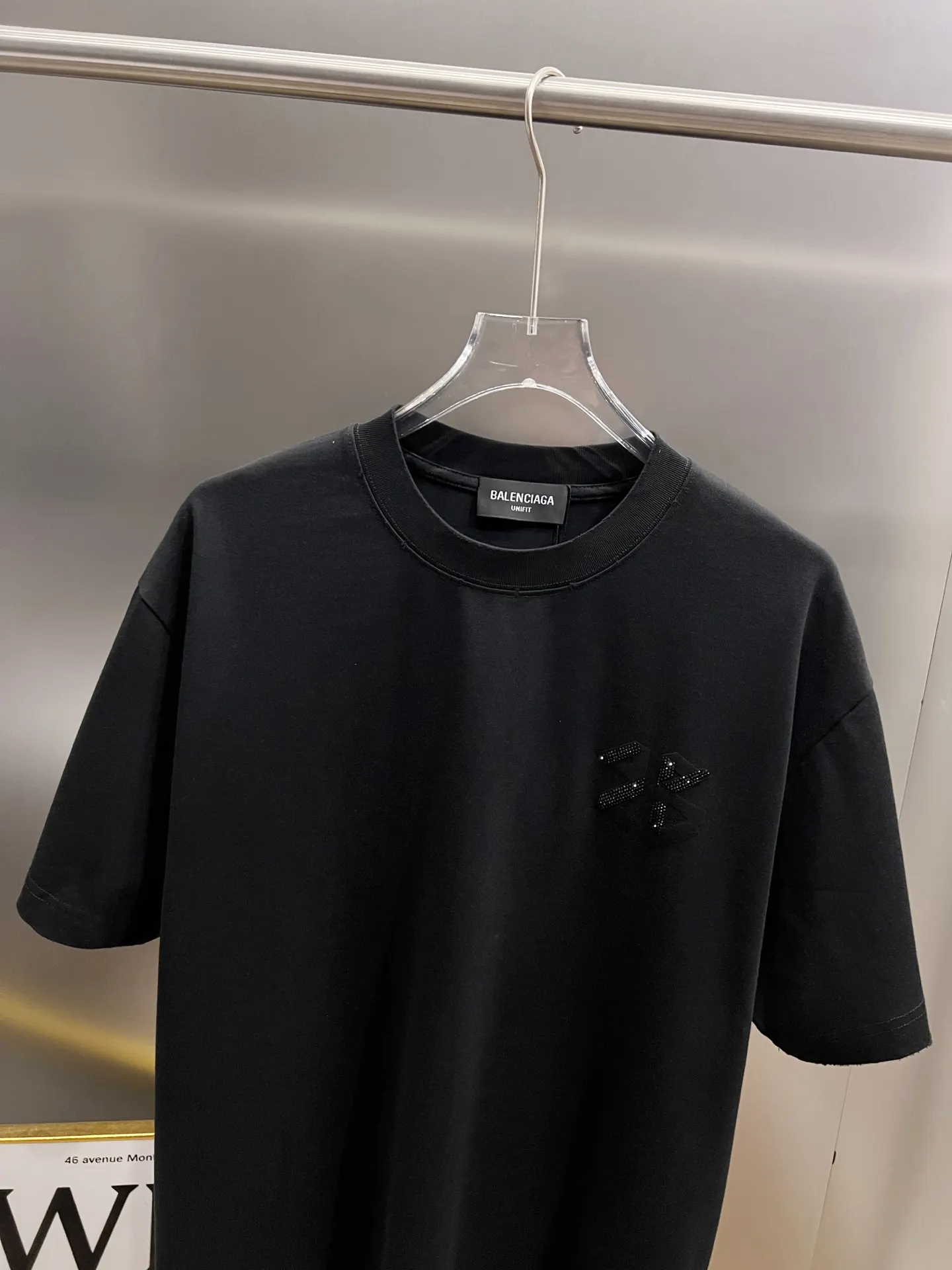 Balenciaga Black Logo Short Sleeve T-Shirt Loose Casual