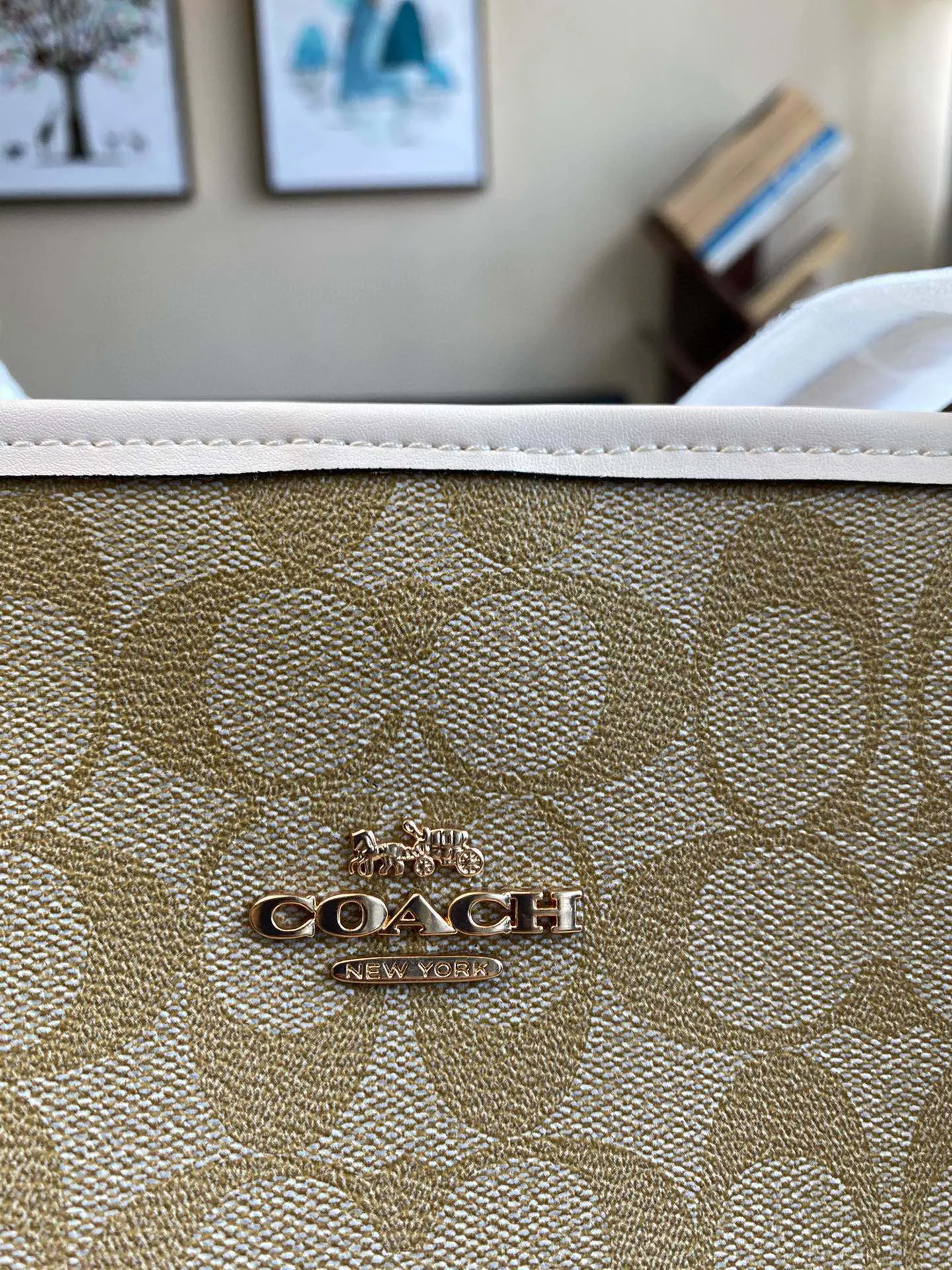Coach 帆布 内置拉链袋 托特包 大容量托特款