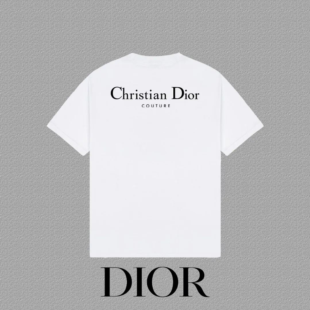 Dior 白色小标短袖T恤 简约休閒