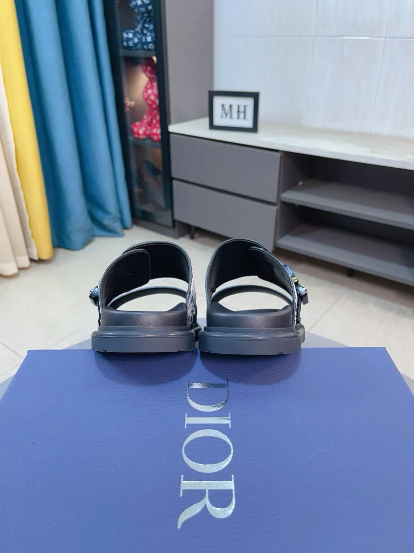 Dior Color Block Flat Slides Multicolor Image 2 Dior Color Block Flat Slides Multicolor Image 2