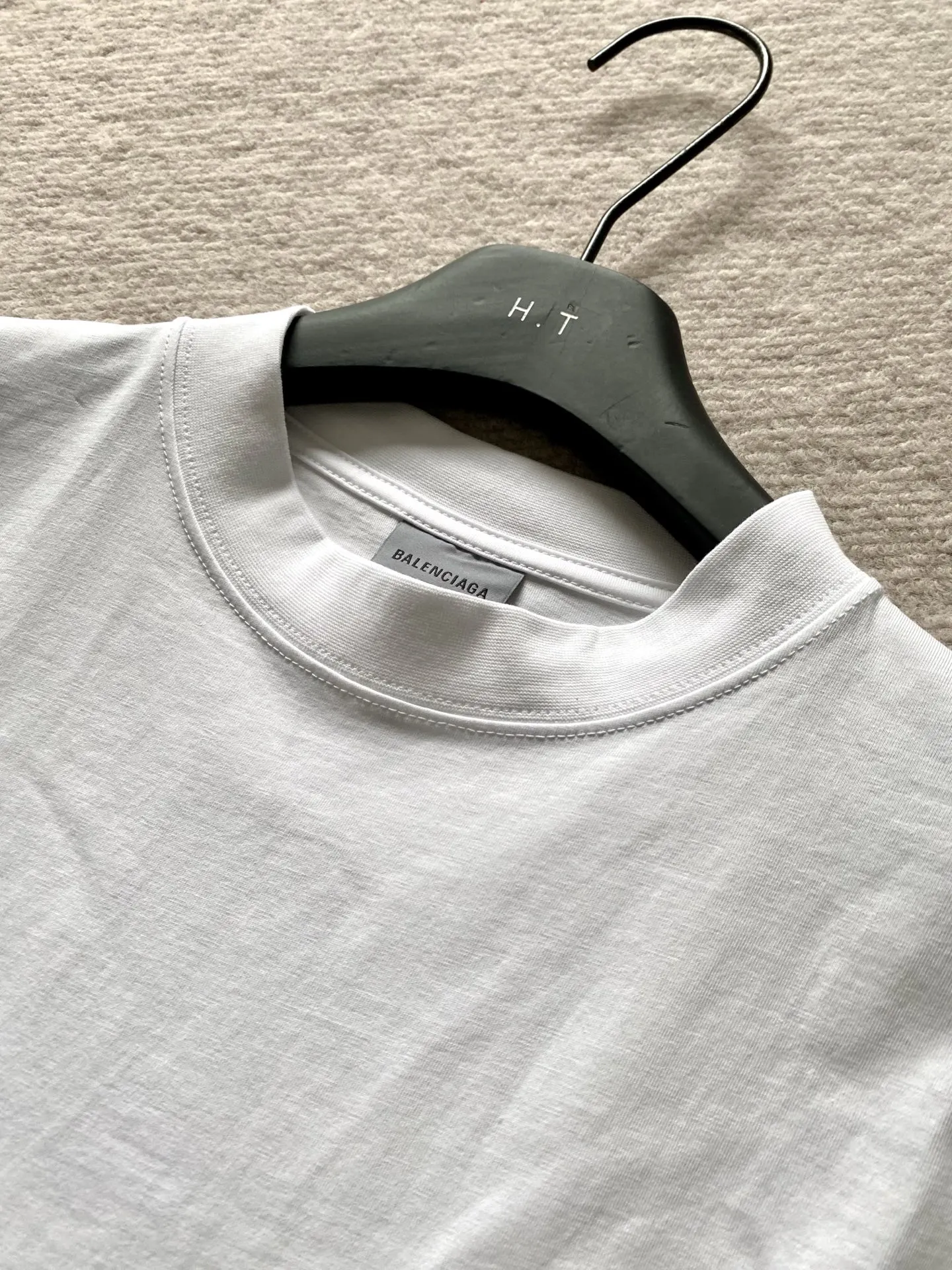 Balenciaga 蓝色 纯棉 短袖T恤 宽松休闲