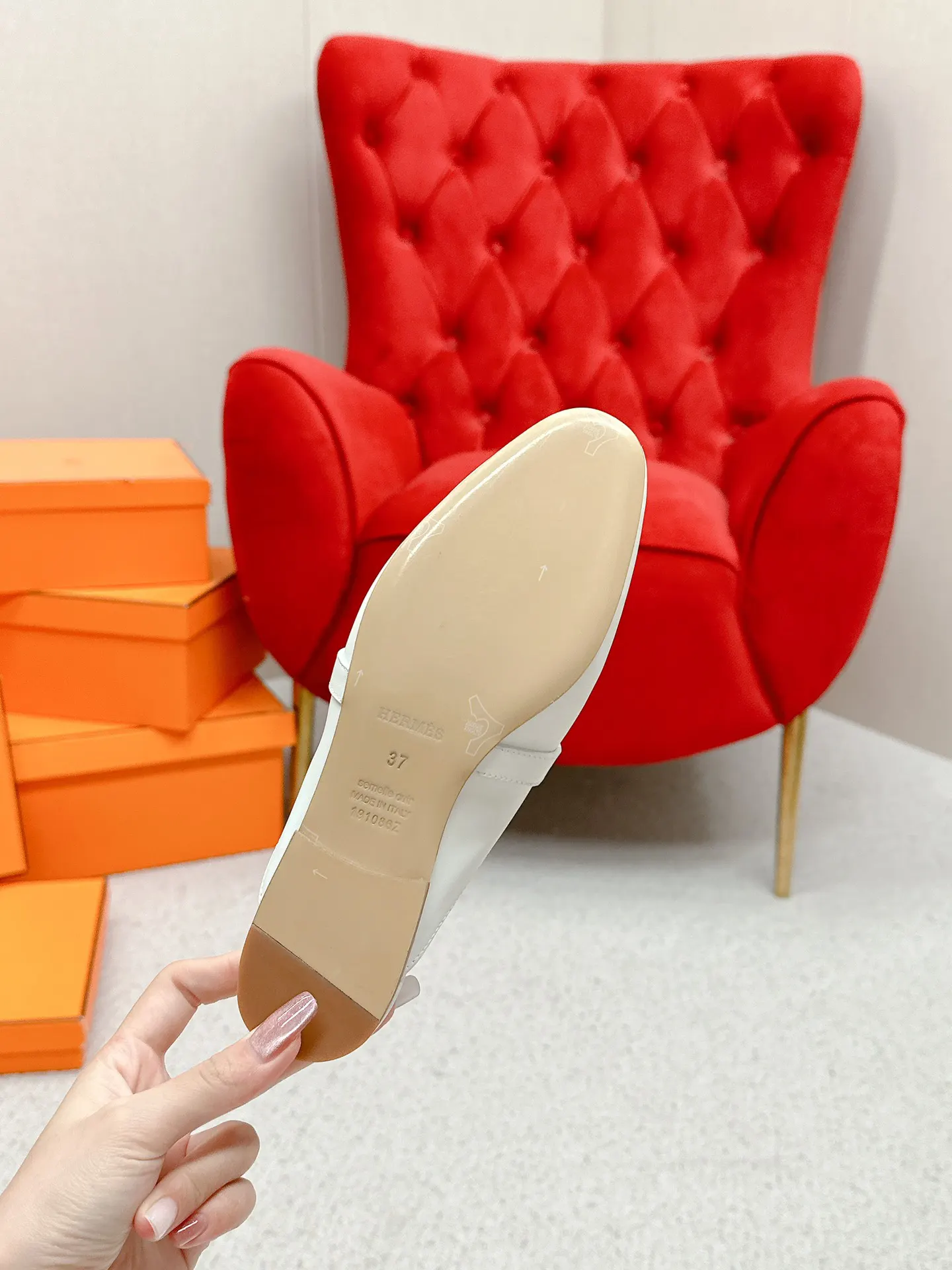 Hermès 小牛皮 拖鞋 舒适