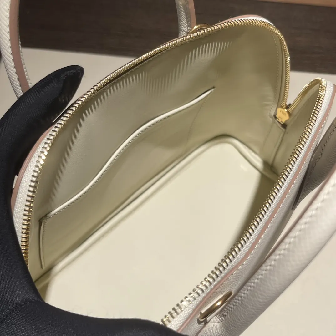 Hermès Bolide 奶昔白 Epsom掌纹牛皮 手提包 25cm
