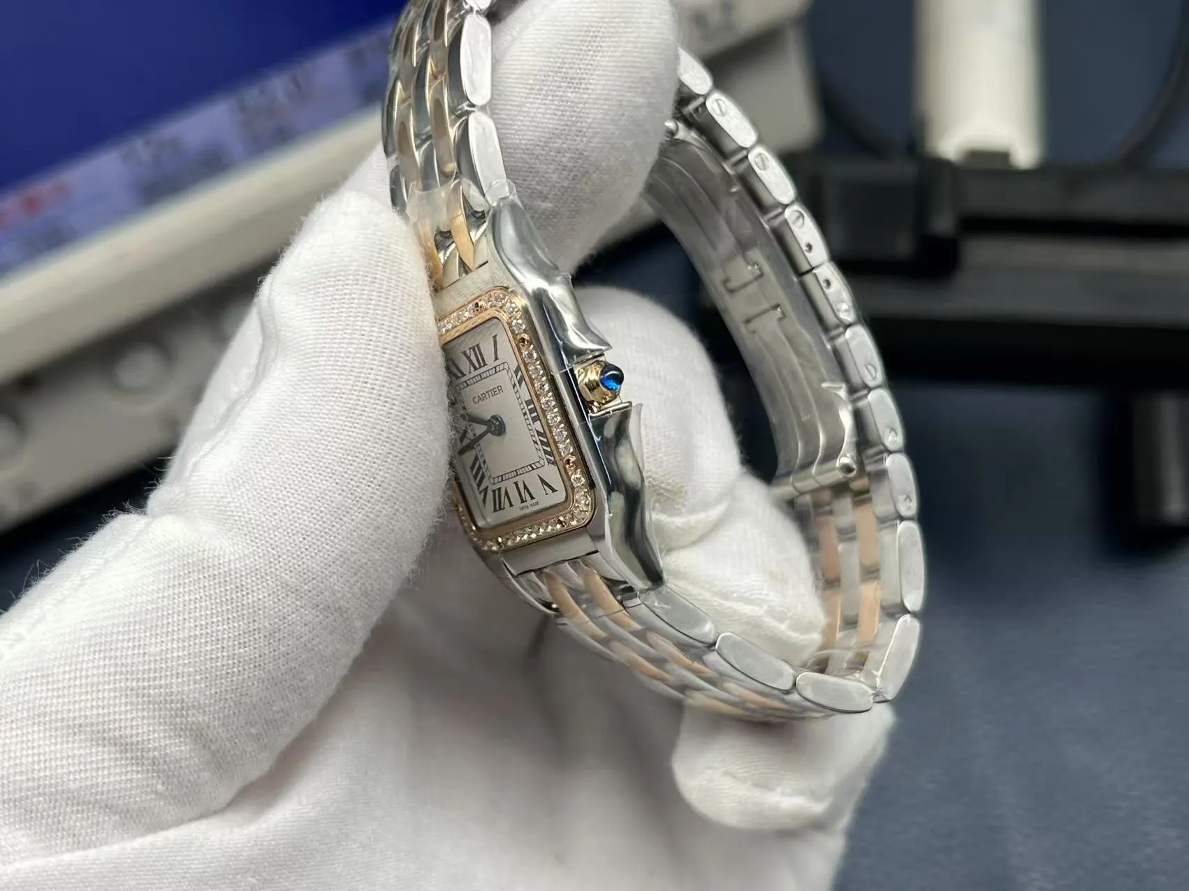 Cartier 藍色 手錶 經典腕表款