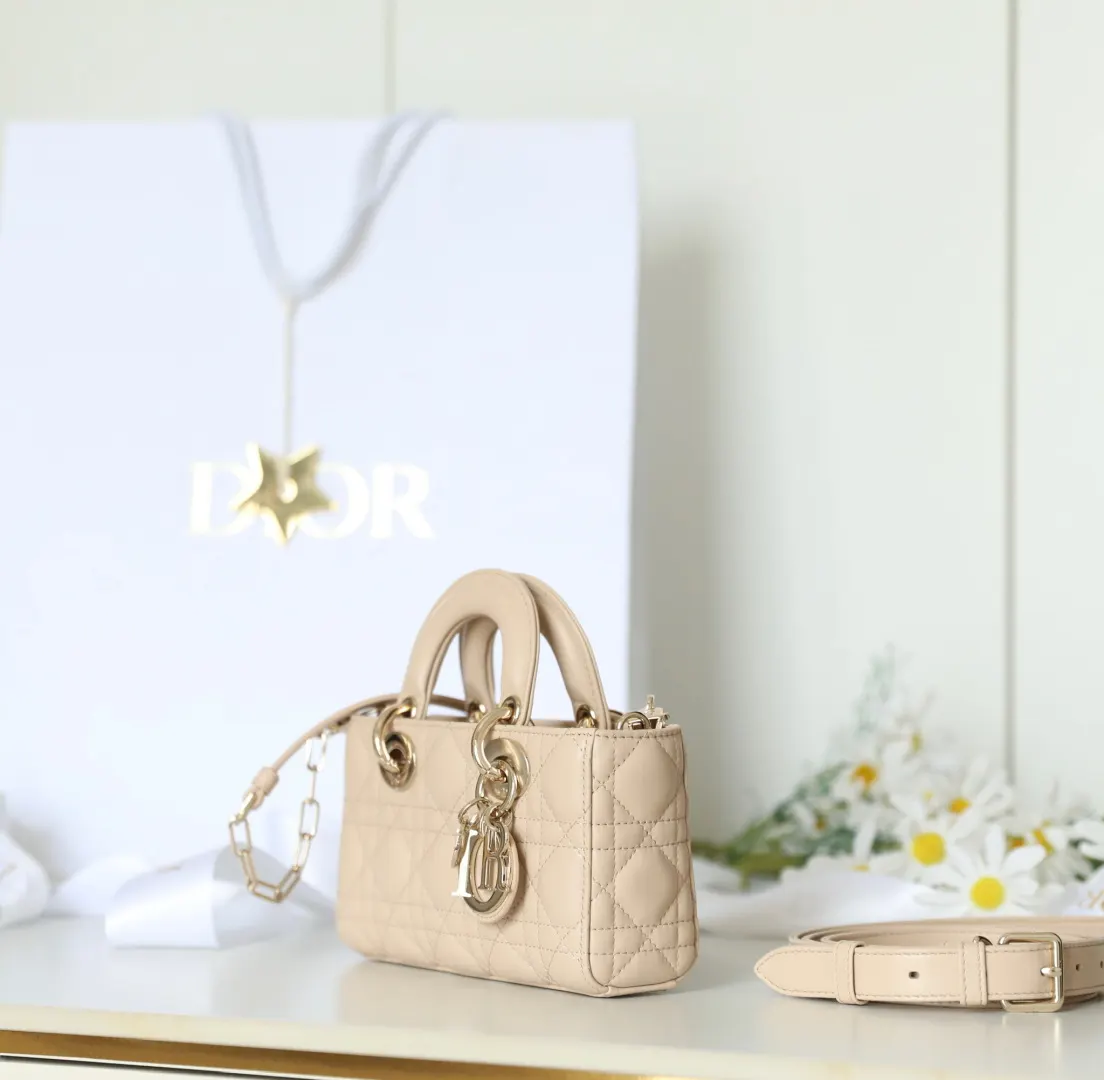 Dior Lady Top Handle Bag Beige Image 6 Dior Lady Top Handle Bag Beige Image 6