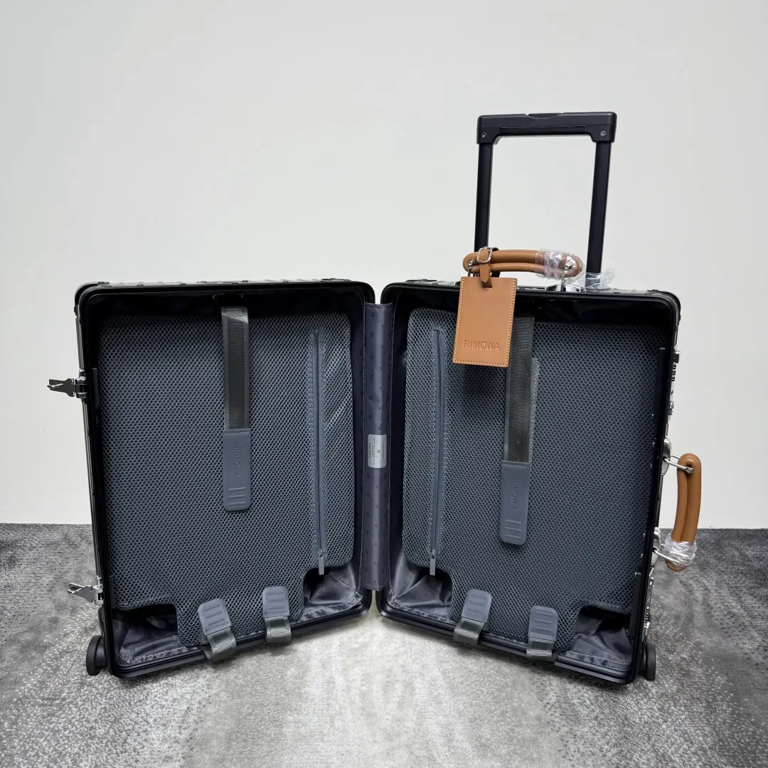 黑色 銀色 色系 全鋁镁合金 升级至尊宝 彩色皮質手把 行李箱 旅行拉杆款 輕便出行款