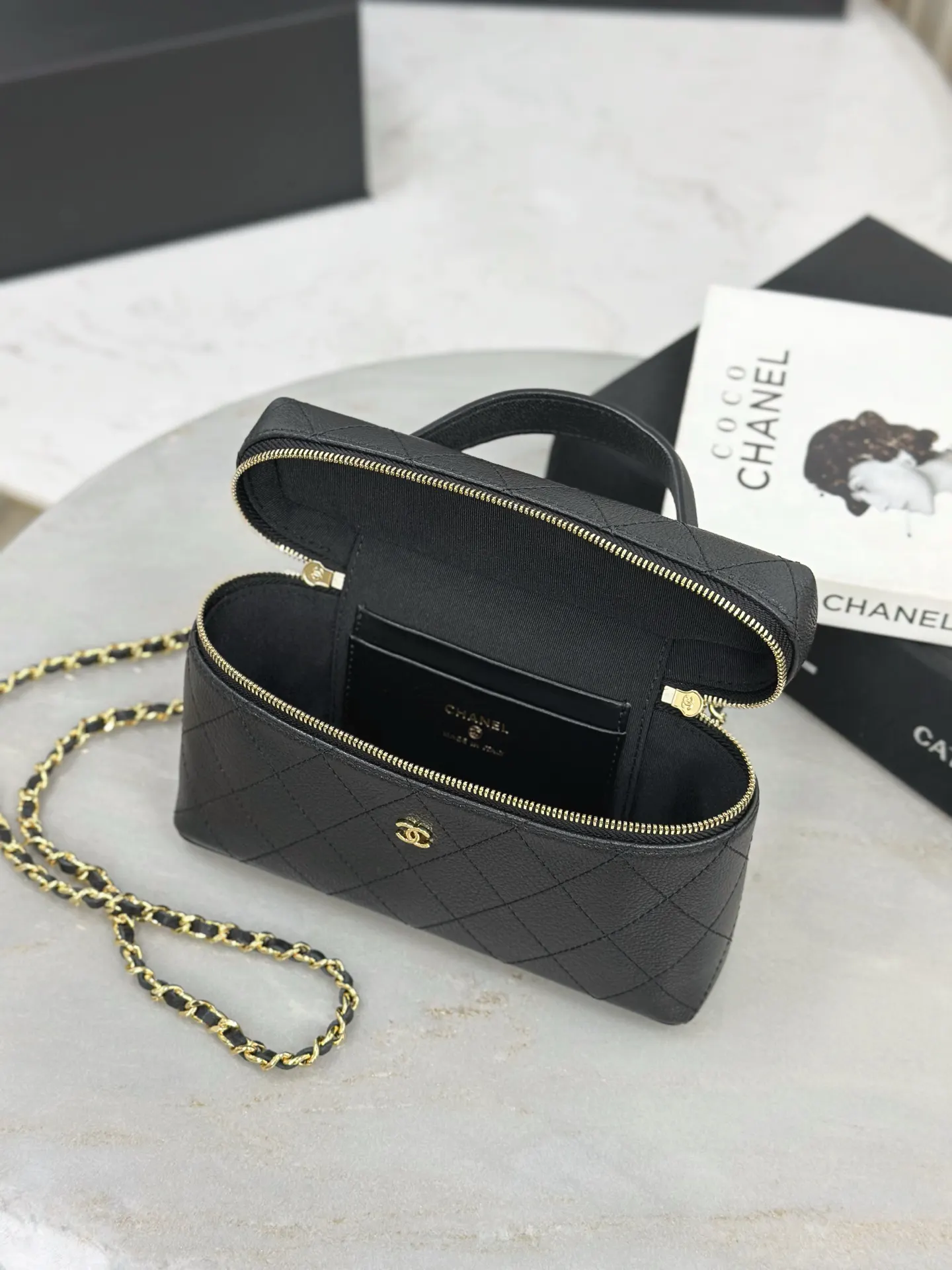 Chanel 19 黑色 皮革 单肩包
