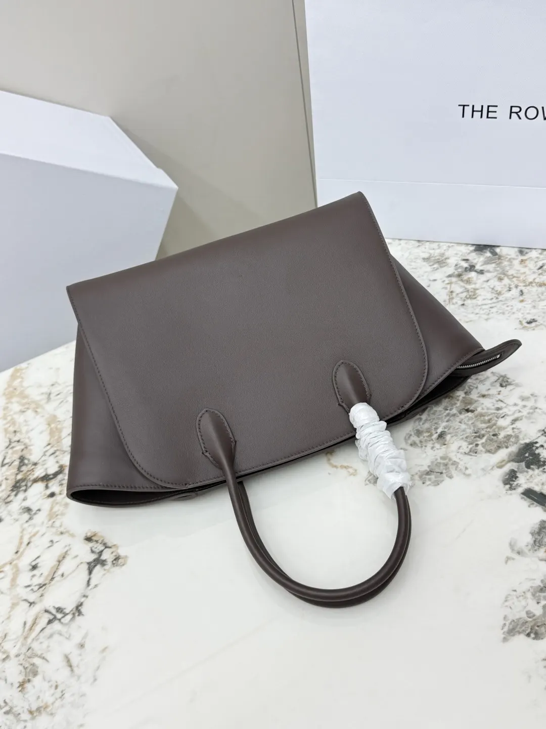 Silver Tote Bag Leather
