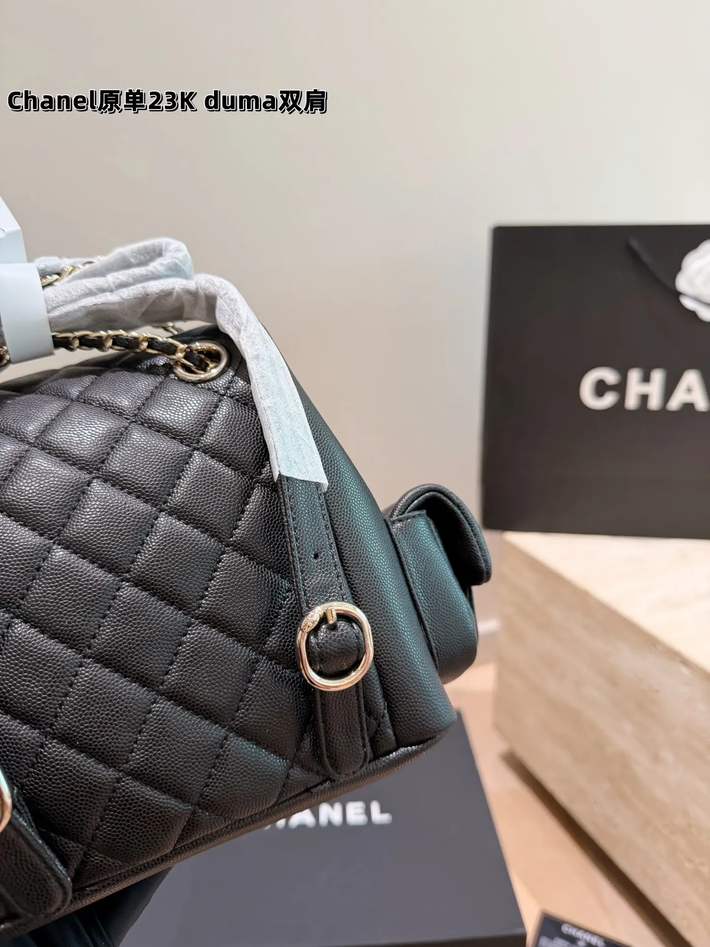 CHANEL 皮革 双盒 Duma雙肩包 質感满分又耐用 实用雙肩款