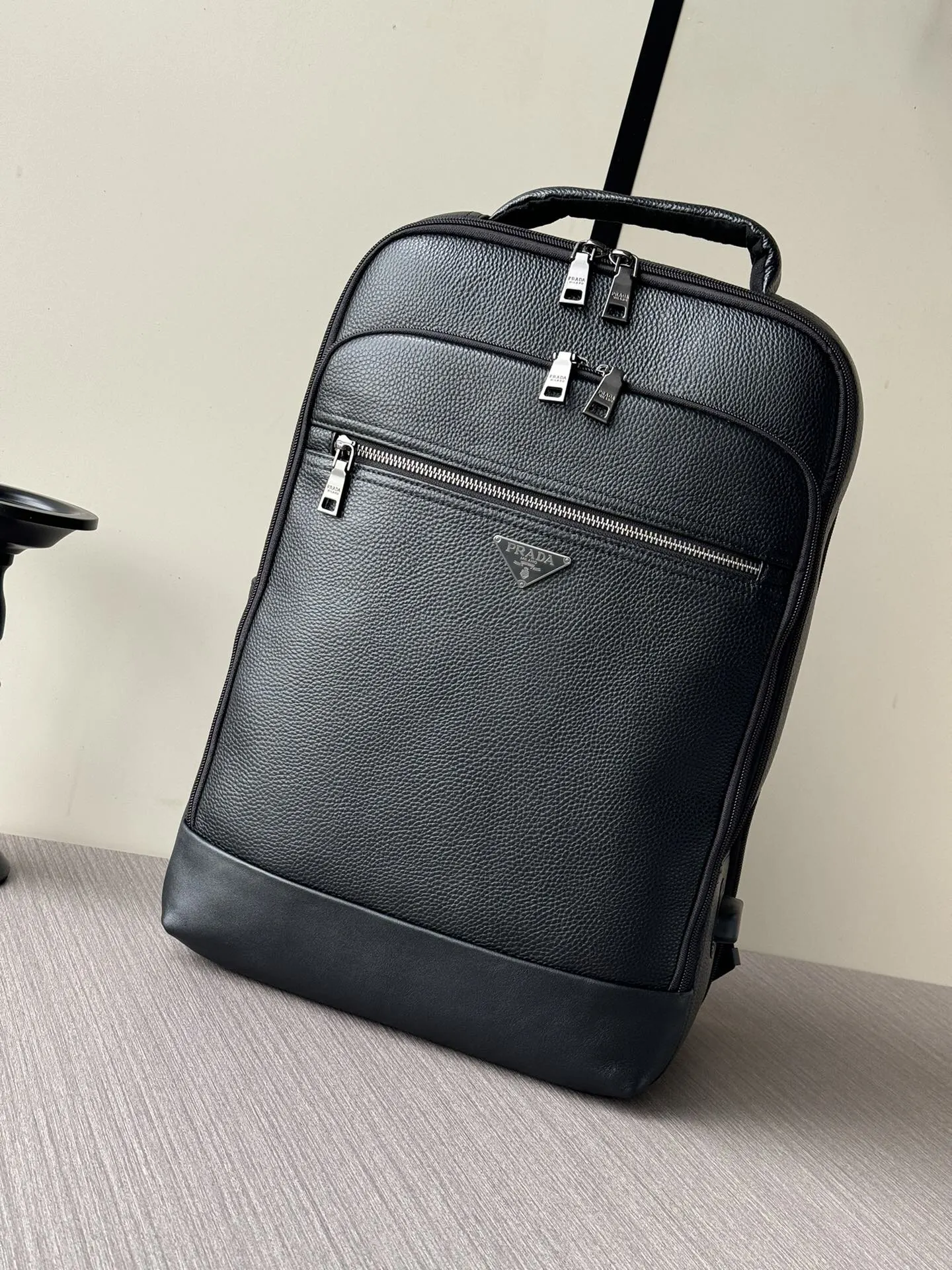 Prada Black Suitcase Travel Lightweight Leather