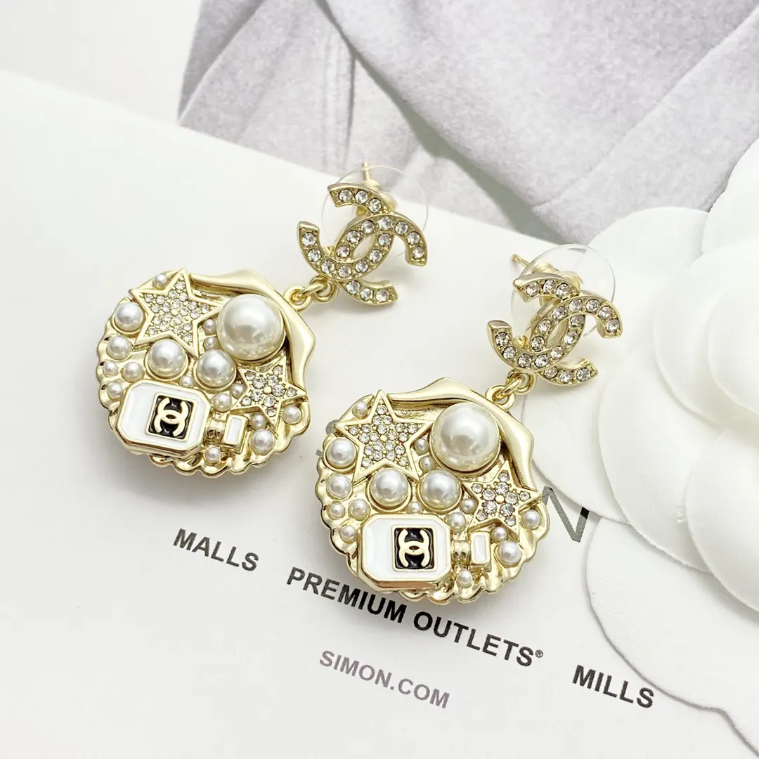 Chanel Gold Pearl Earrings