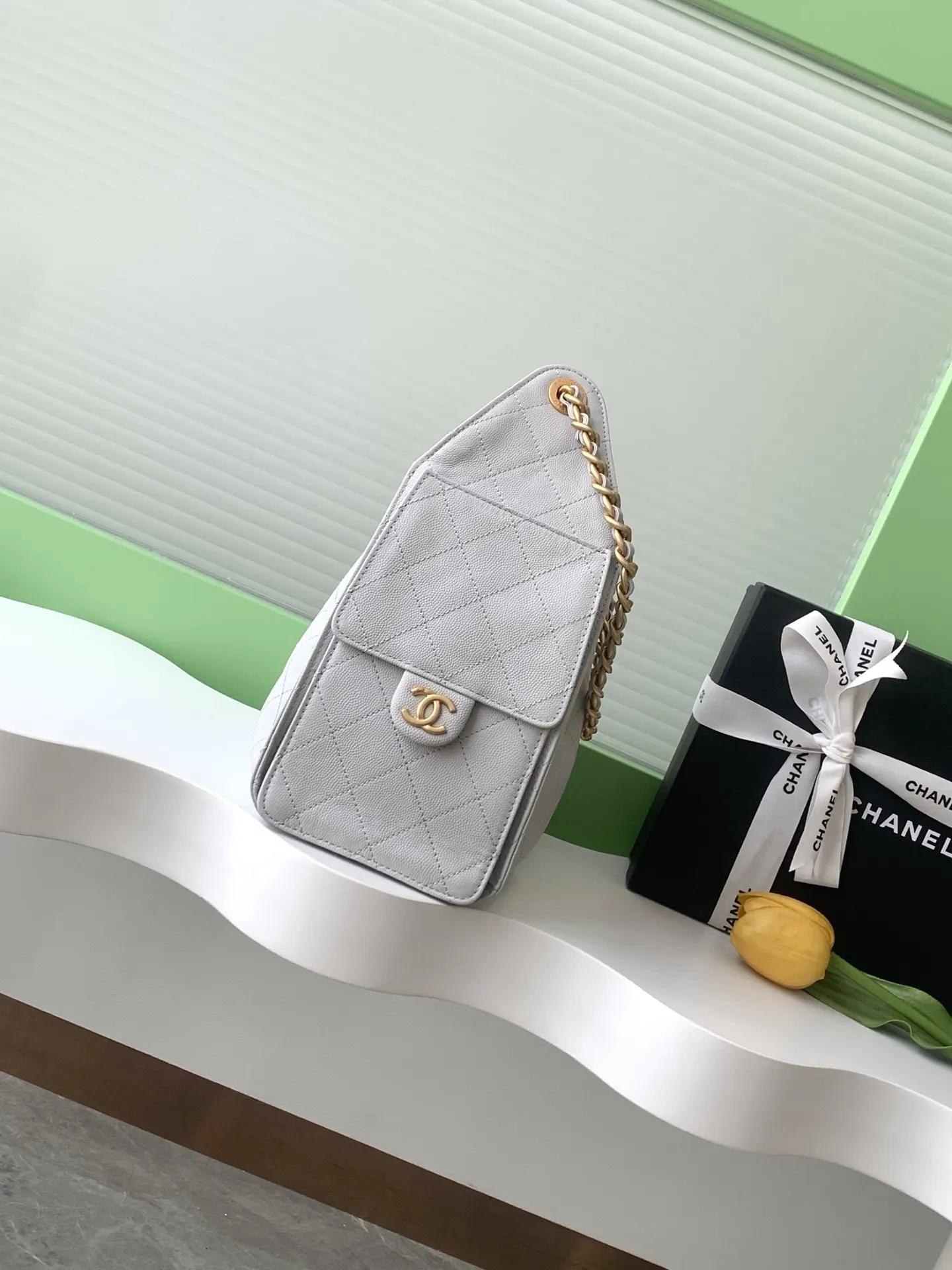 CHANEL Hobo 进口 免税 球纹皮嘻哈包 腋下包 复古腋下背款