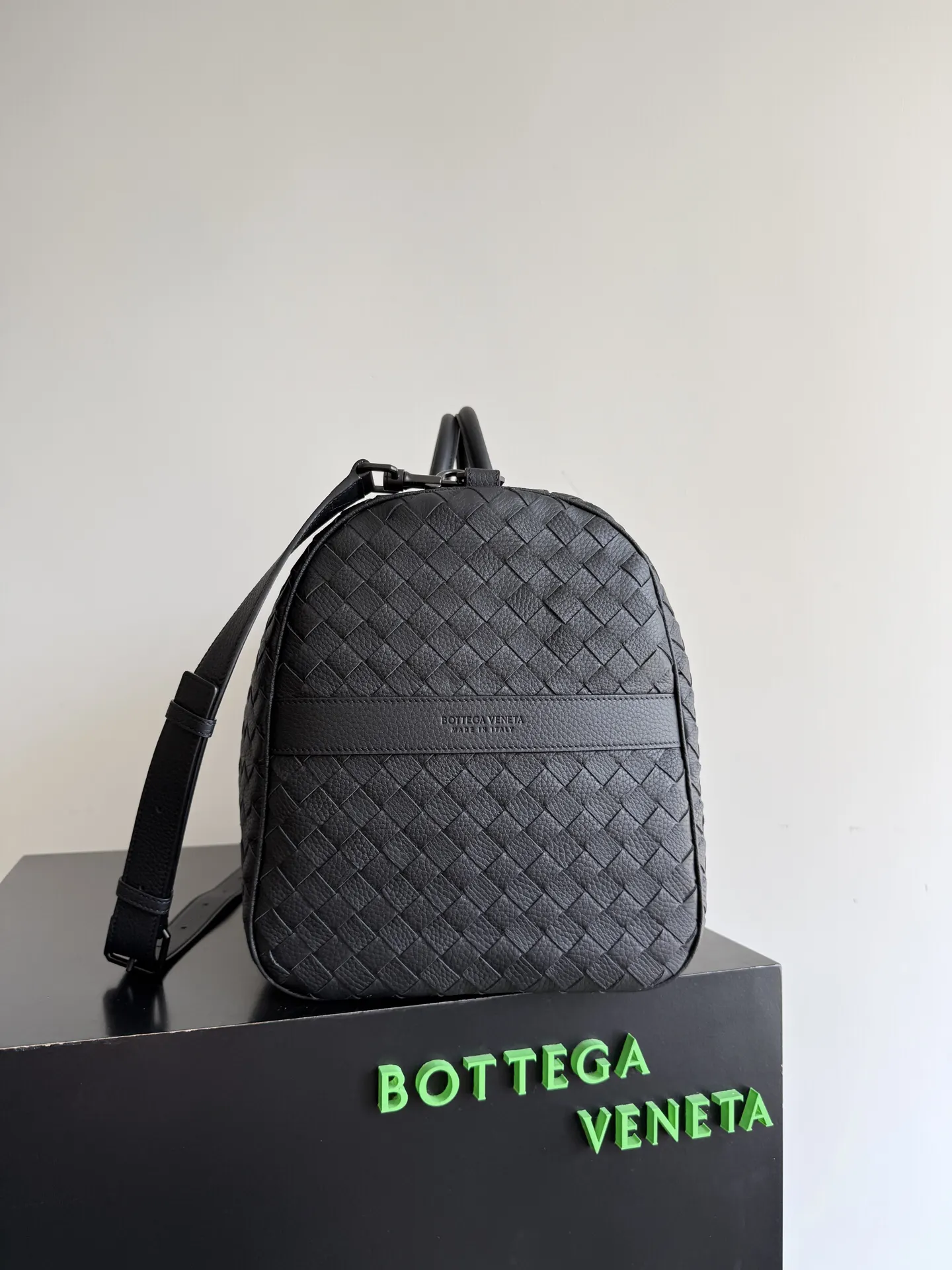Bottega Veneta 黑色 麂皮 旅行包 大容量旅行款