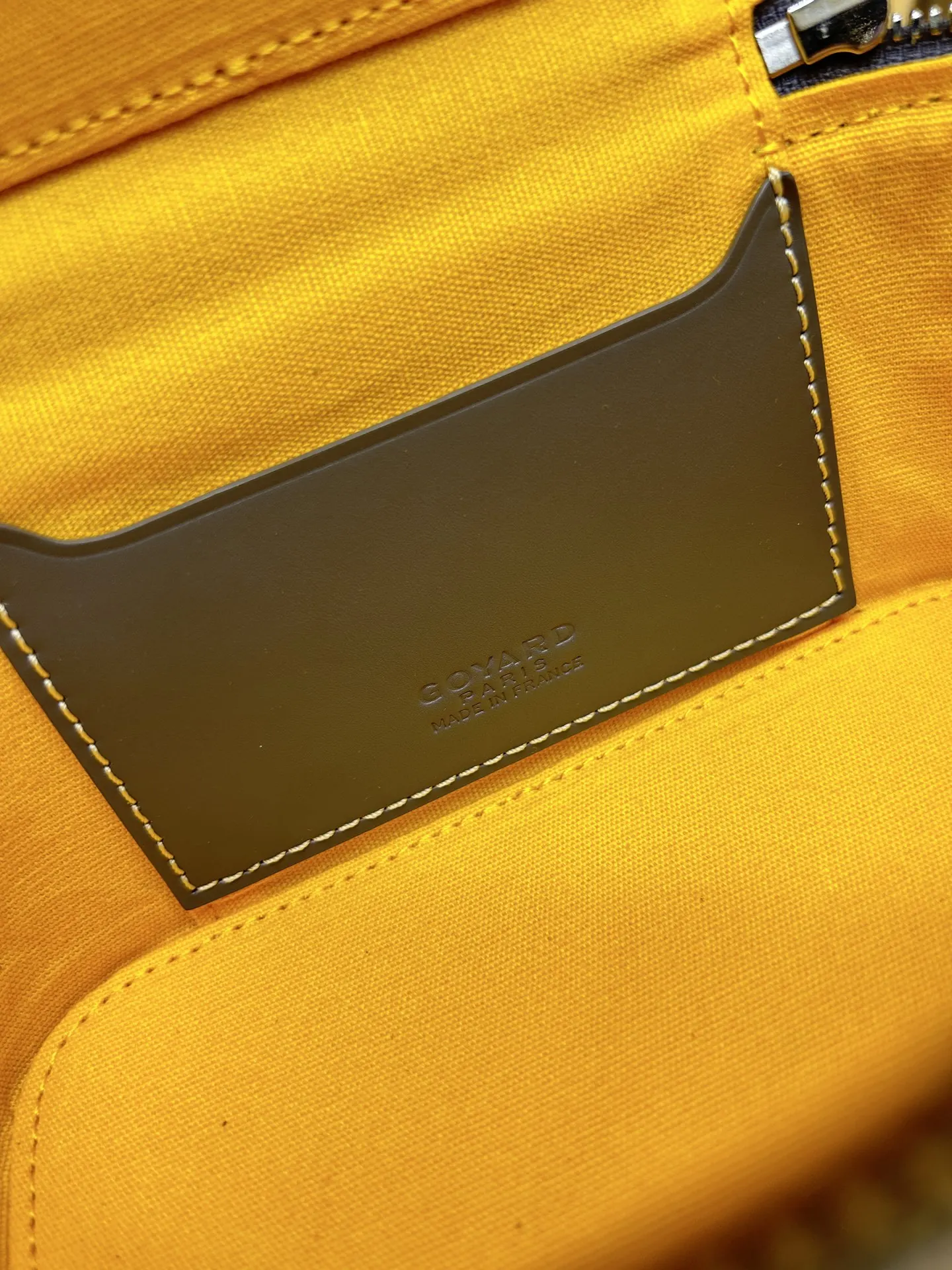 Gray Yellow Cosmetic Pouch Leather Image 9 Gray Yellow Cosmetic Pouch Leather Image 9