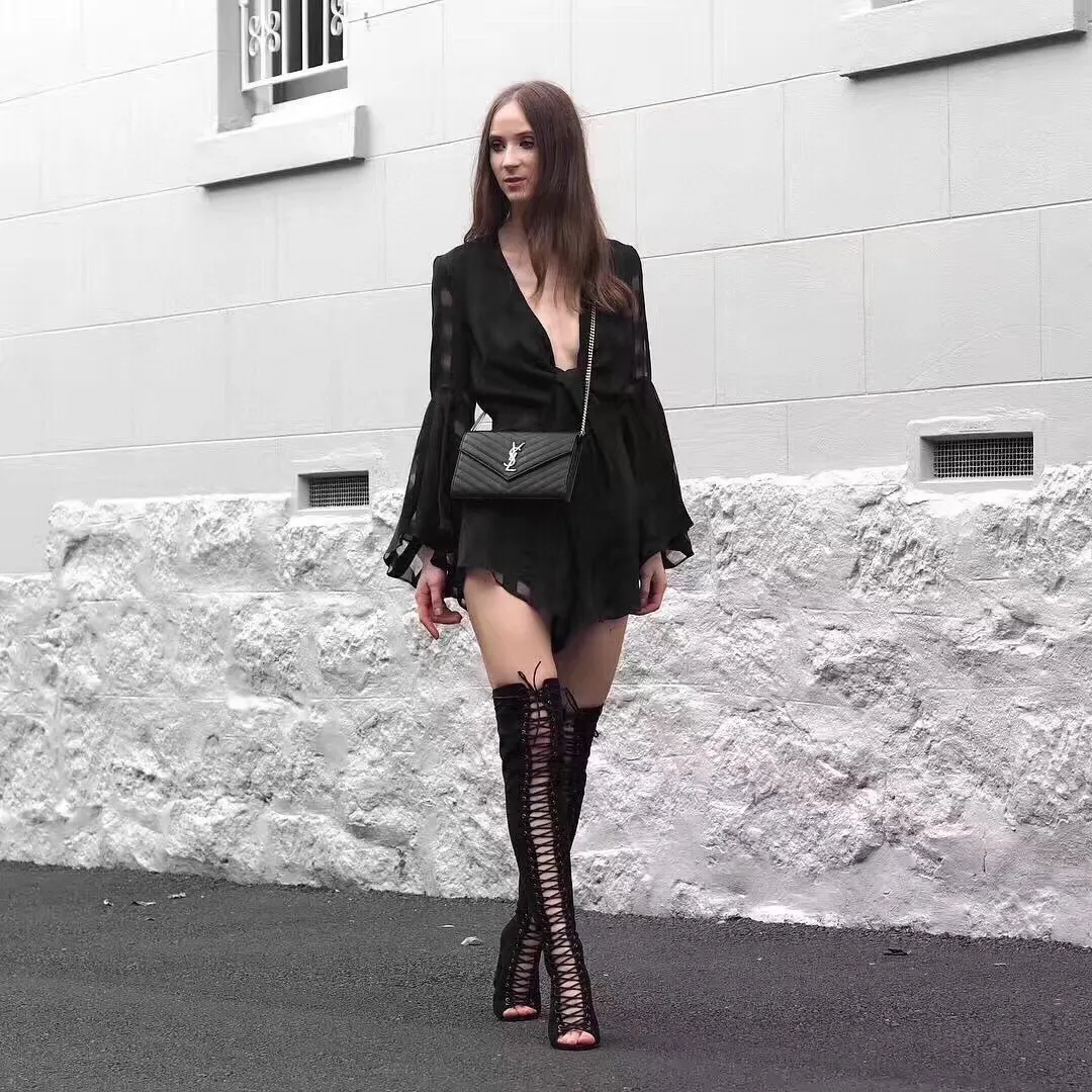 YSL 黑色 系列 黑色银扣～时尚达人必备包款 链条包 精致链条款