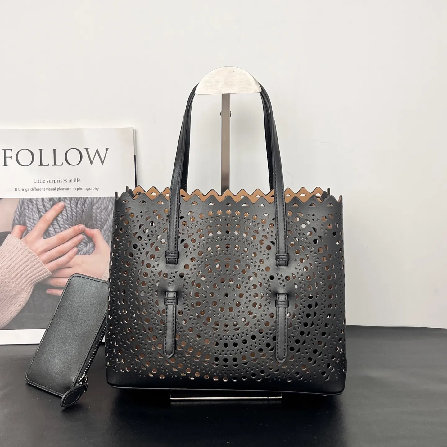 Black Tote Bag Leather