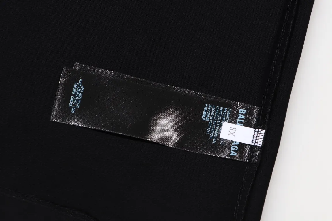 Balenciaga 黑色 短袖T恤 宽松休閒(數字5) Balenciaga 黑色 短袖T恤 宽松休閒(數字5)