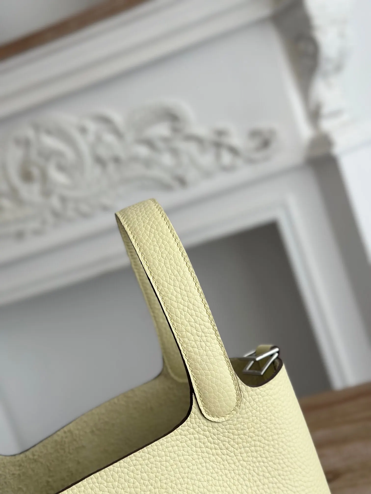 Hermès 小鸡黄 牛皮 手提包 18cm