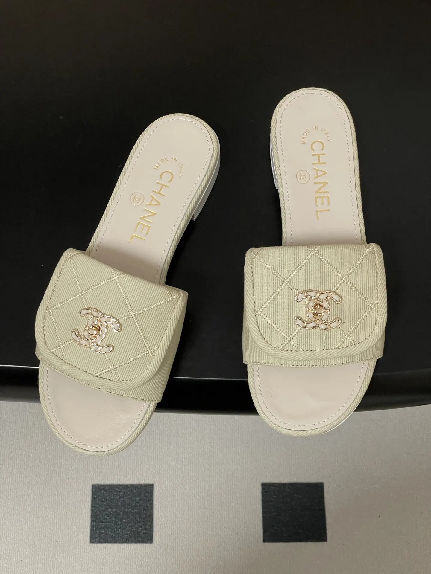 Chanel Cowhide Slippers Image 2 Chanel Cowhide Slippers Image 2