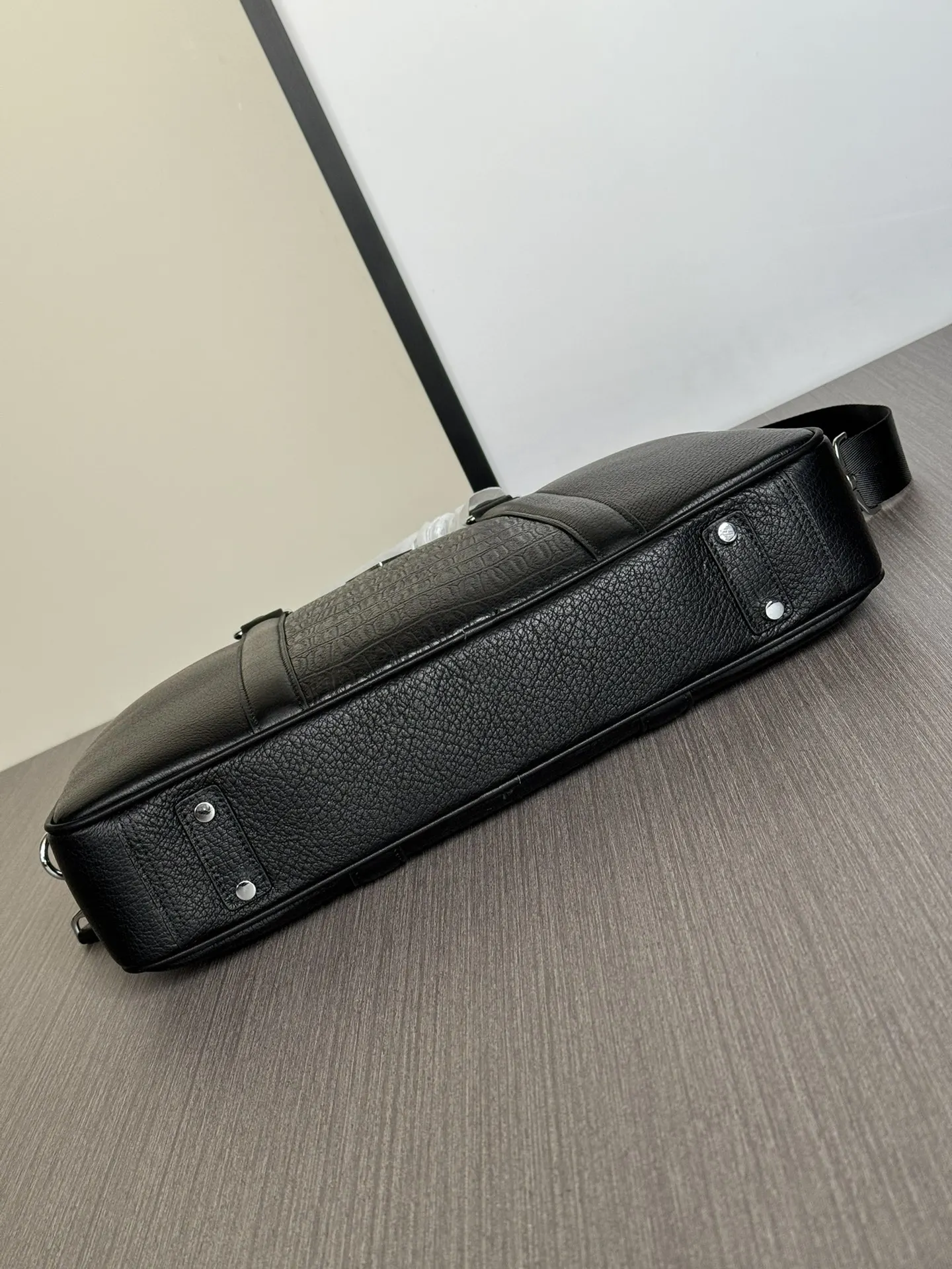 Prada Black Briefcase Business Commuter Leather