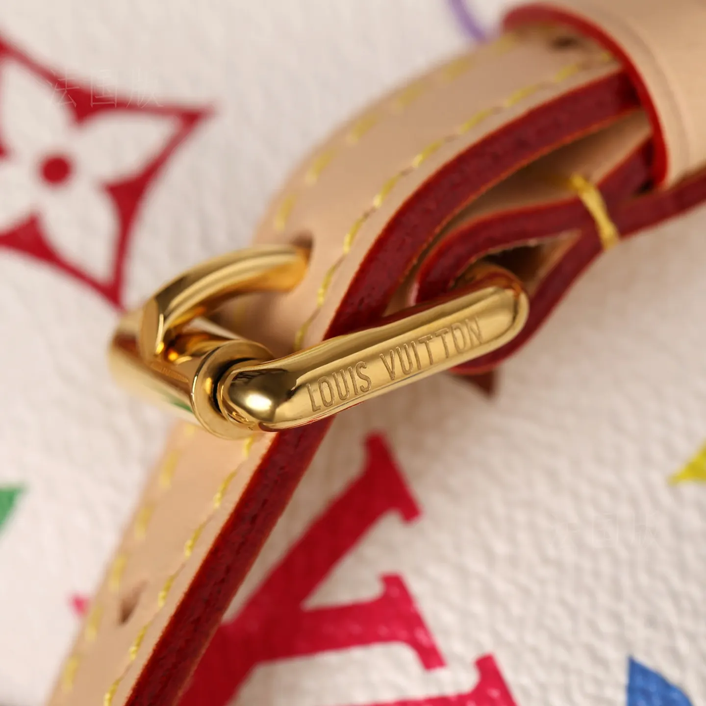 Speedy 牛皮 法国版 白三彩 Na旅行袋 大容量旅行款