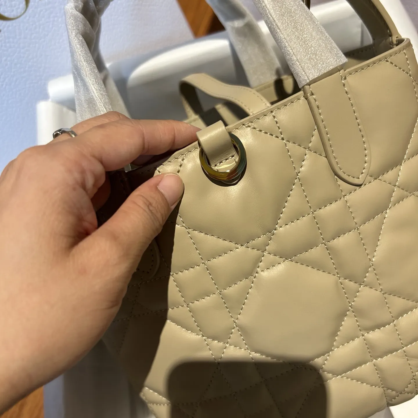 杏色 米色 牛皮 收纳包 旅行收纳款